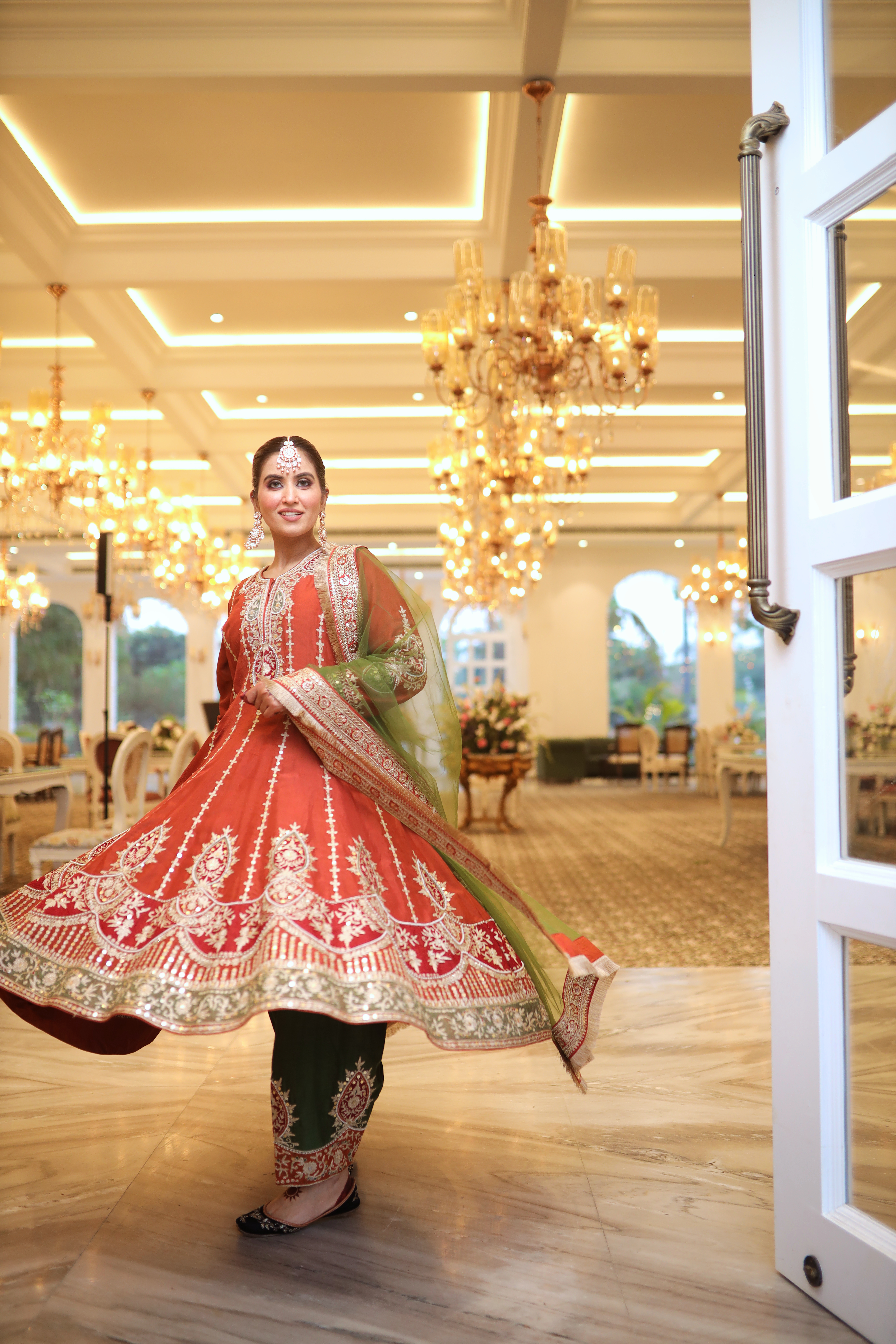 Narangi Jaan (Rust Long Anarkali)