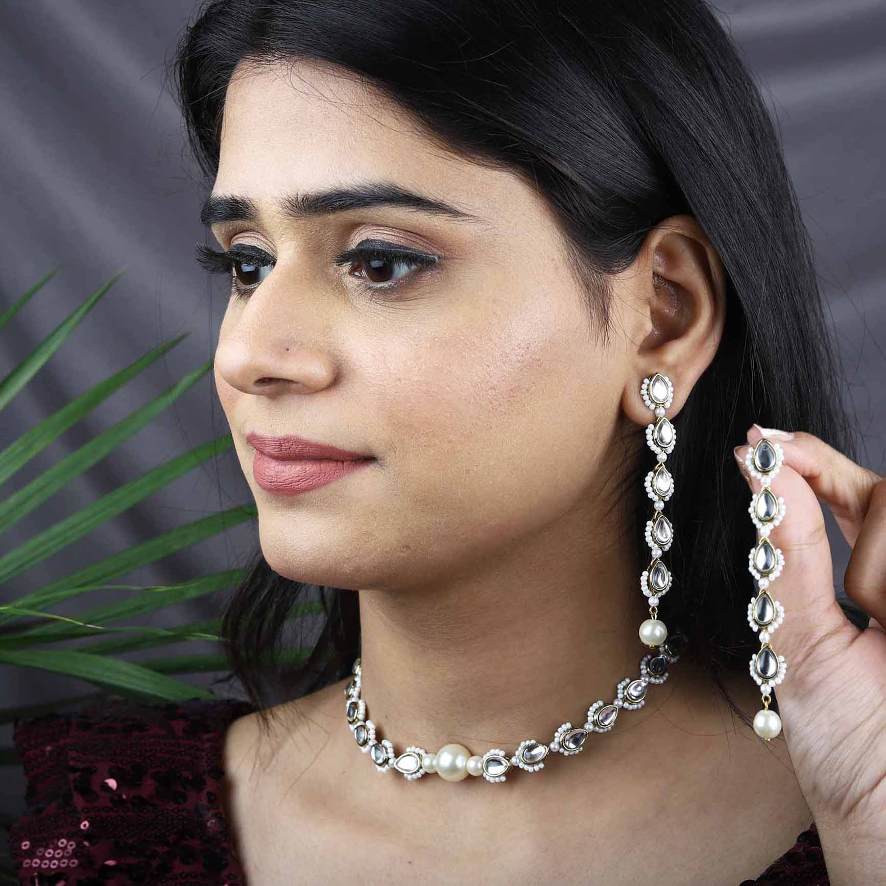 Pear Wear Full Set With Necklace And Earrings