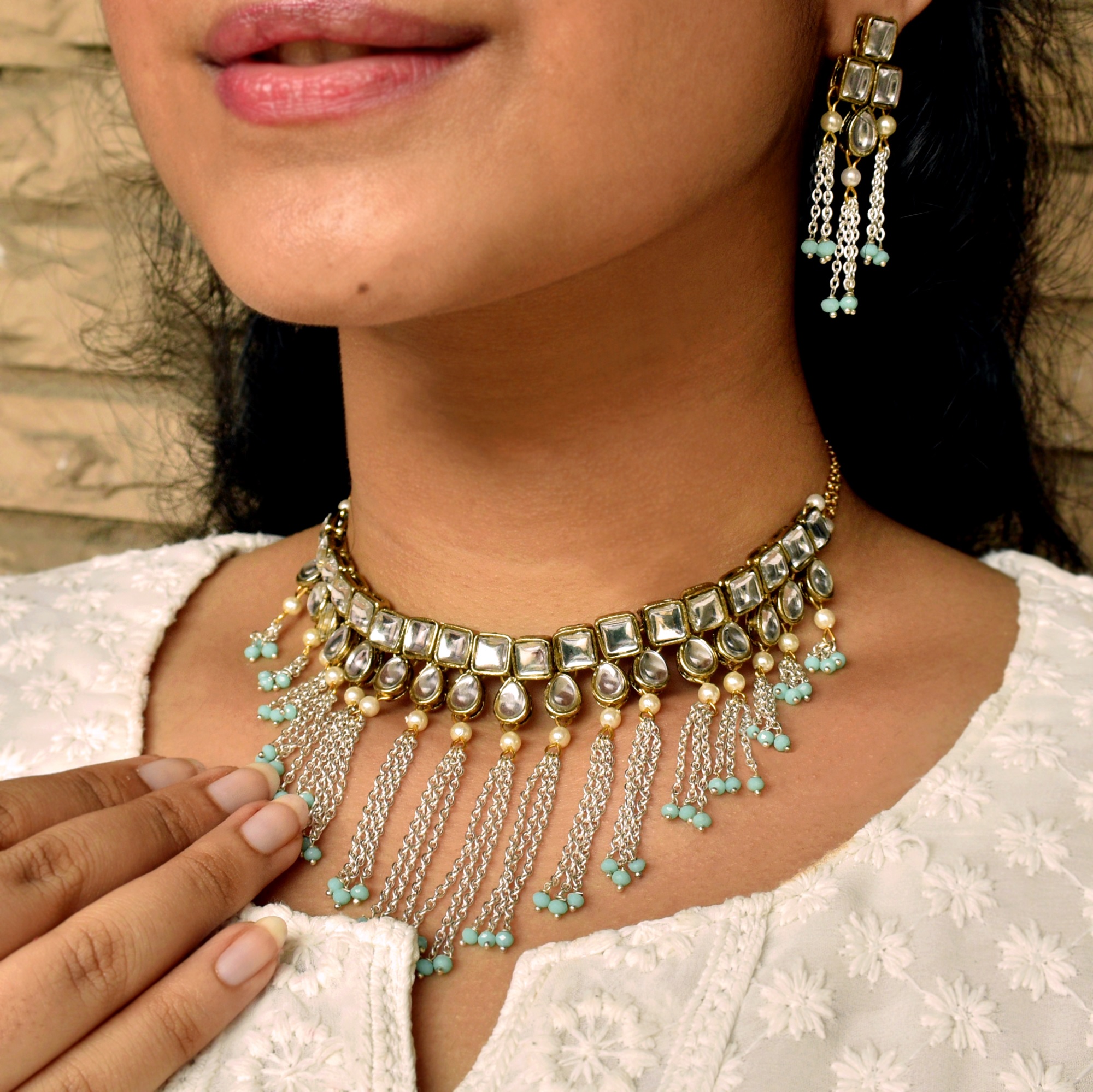 Square Kundan Choker
