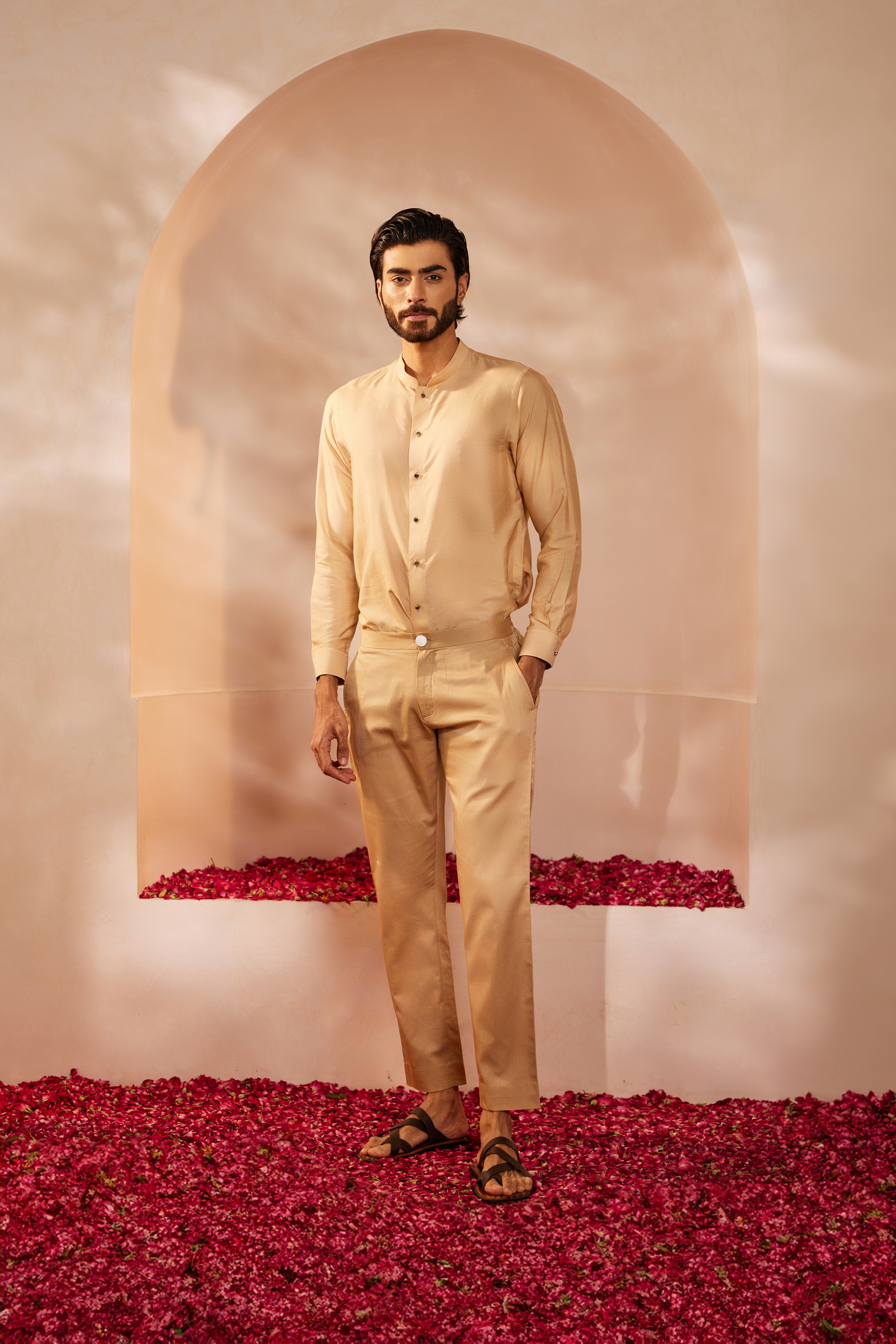 Gold Short Kurta Set