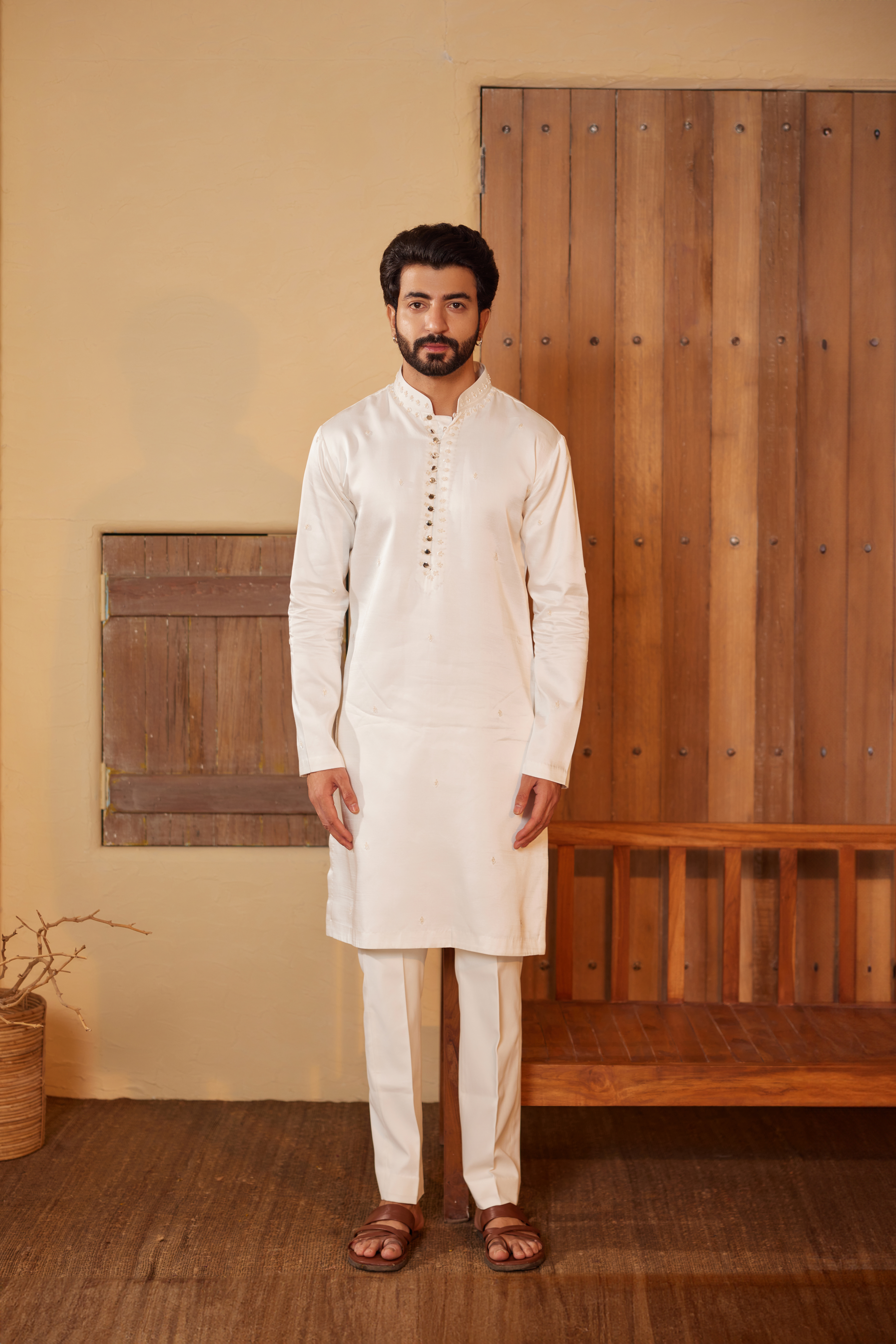 Milky White Kurta Set