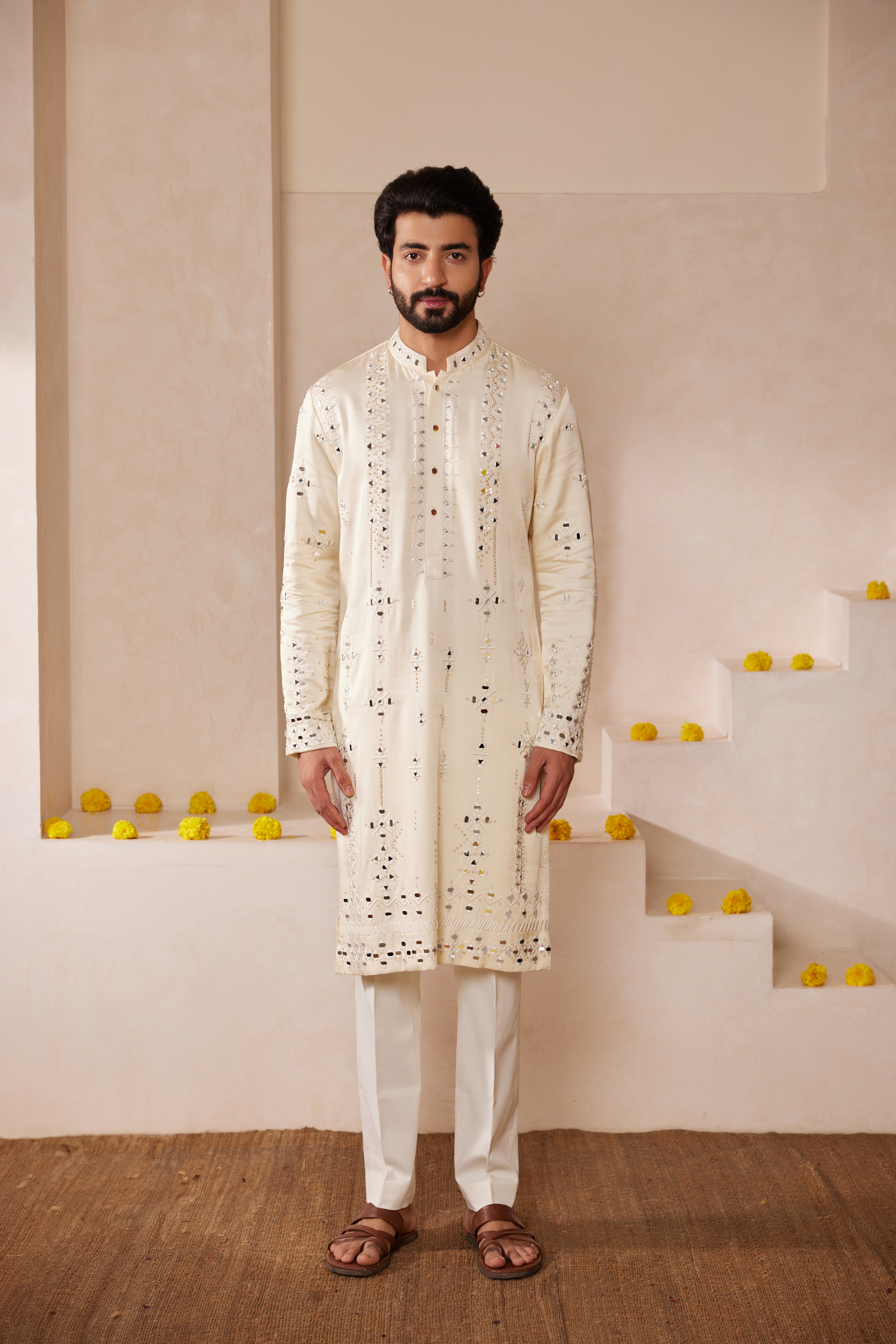 Milky White Kurta Set