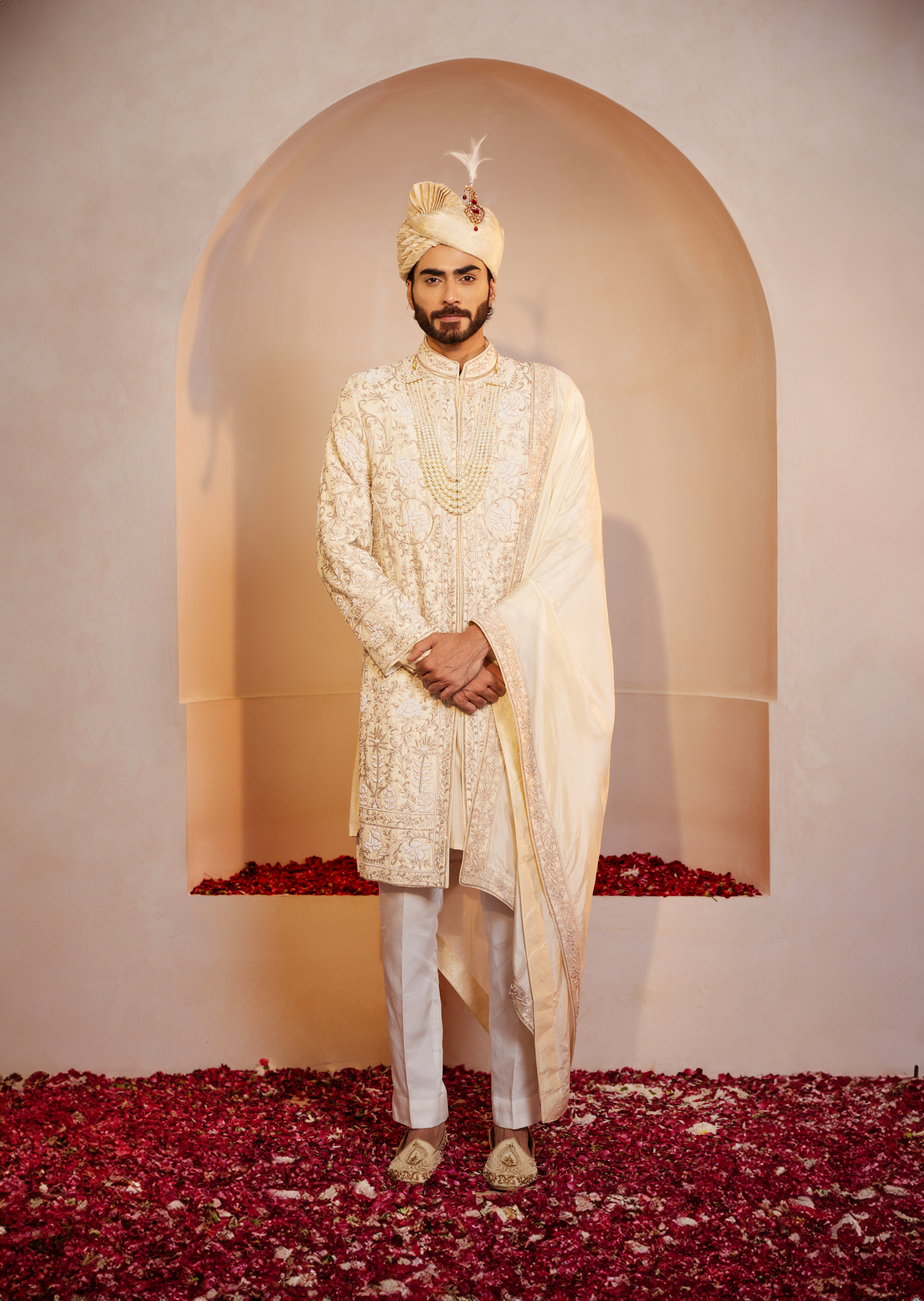 Ivory Sherwani Set