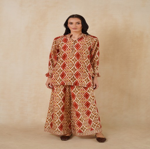 Rust Ikat Co-Ord Set