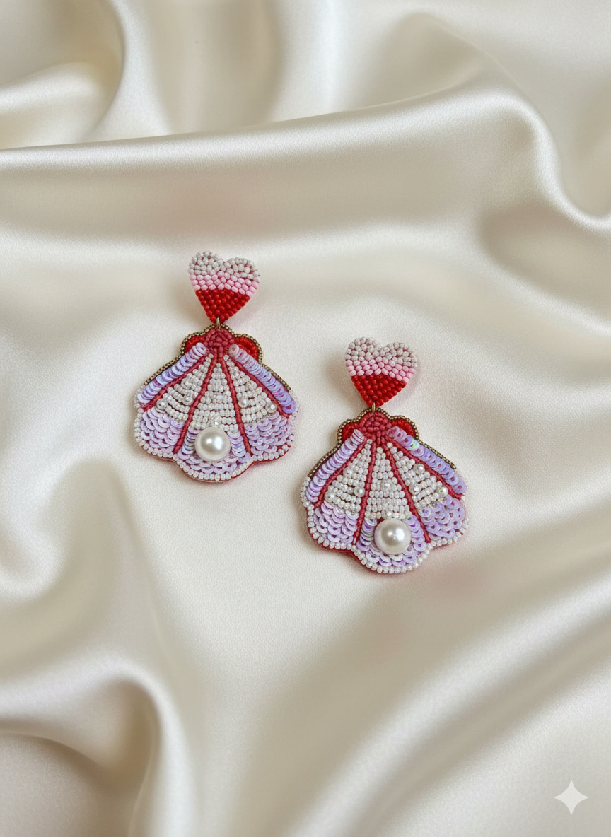 Shell Dangle Beaded Earrings