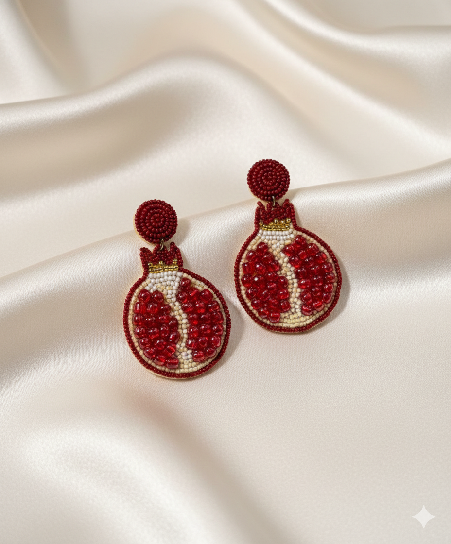 Pomegranate Fruit Earrings