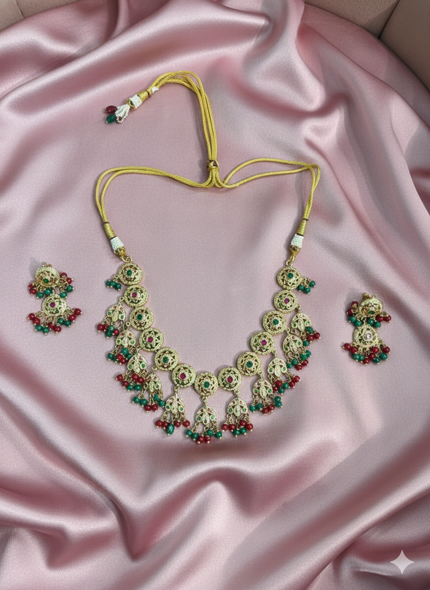 Traditional Kundan Chandbali Necklace