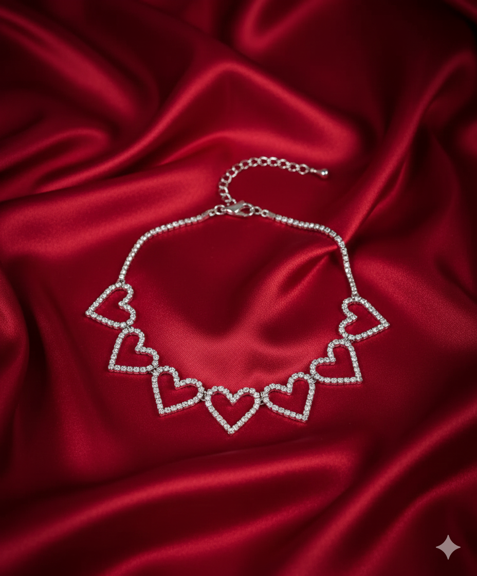 Crystal Heart Choker