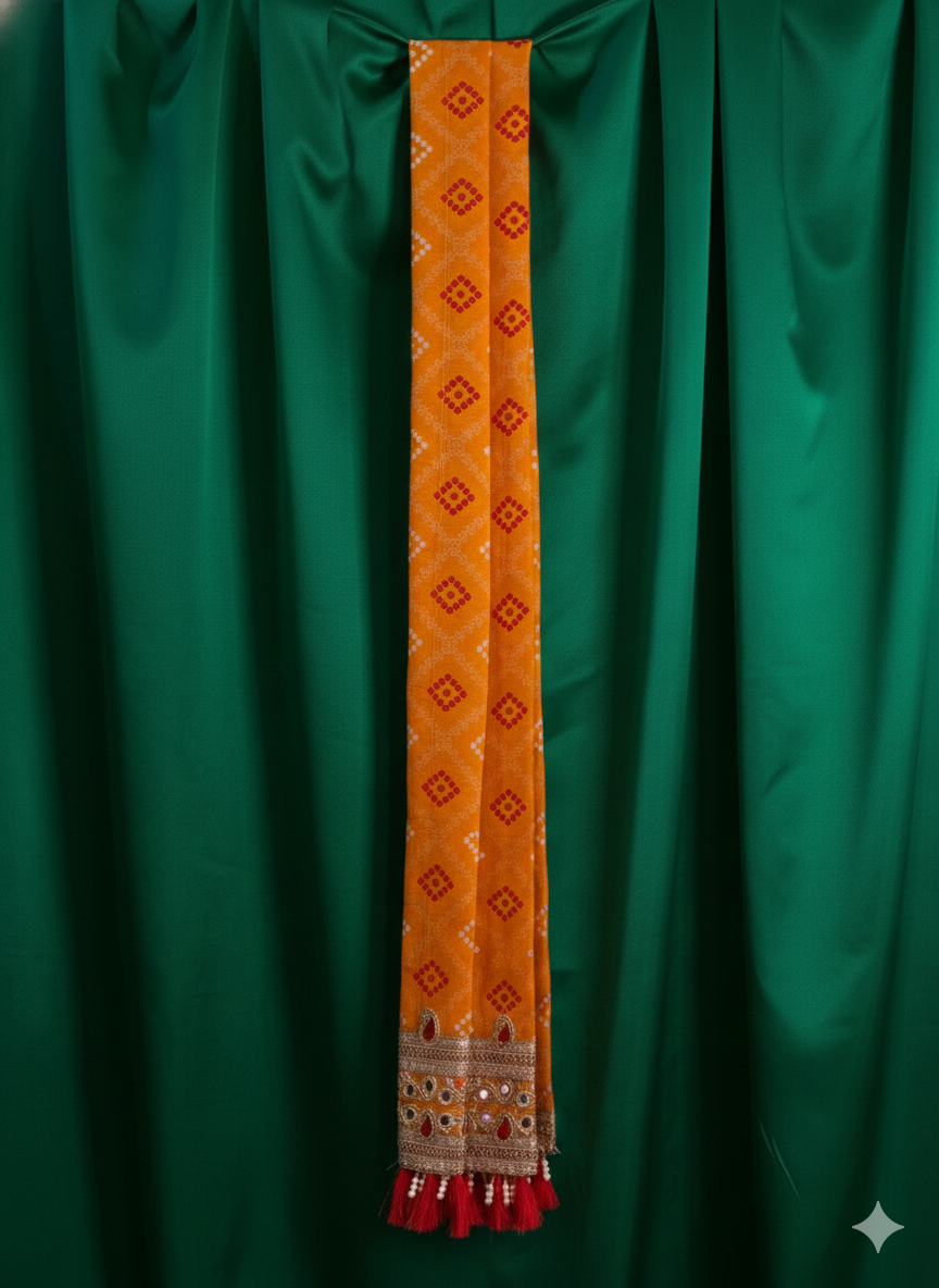 Traditional Bandhani Swagat Dupatta