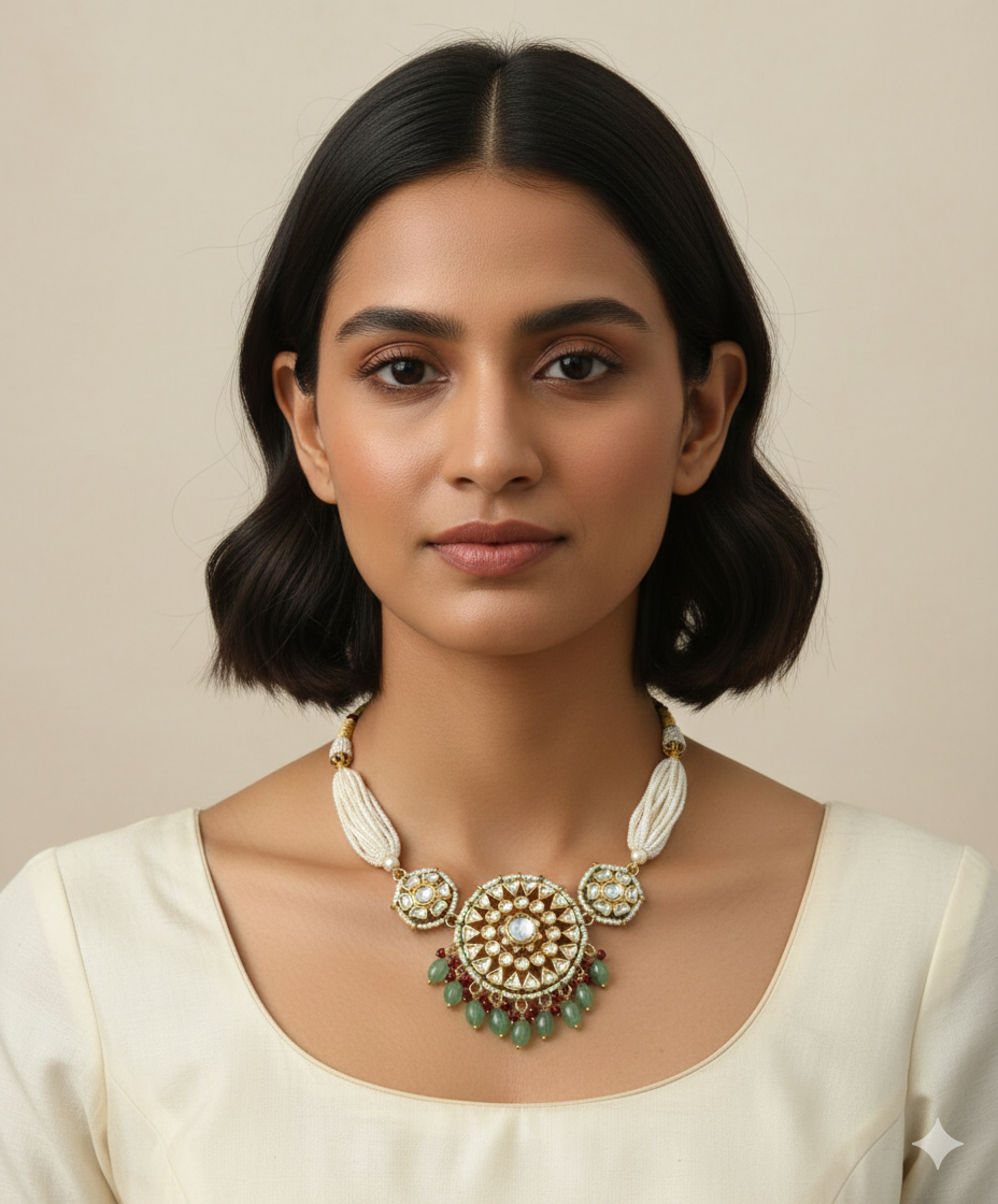 Royal Kundan Beaded Necklace