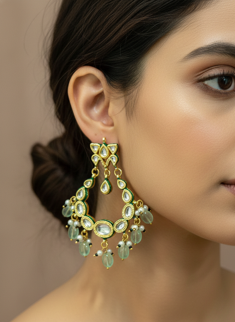 Kundan Chandbali Earrings 