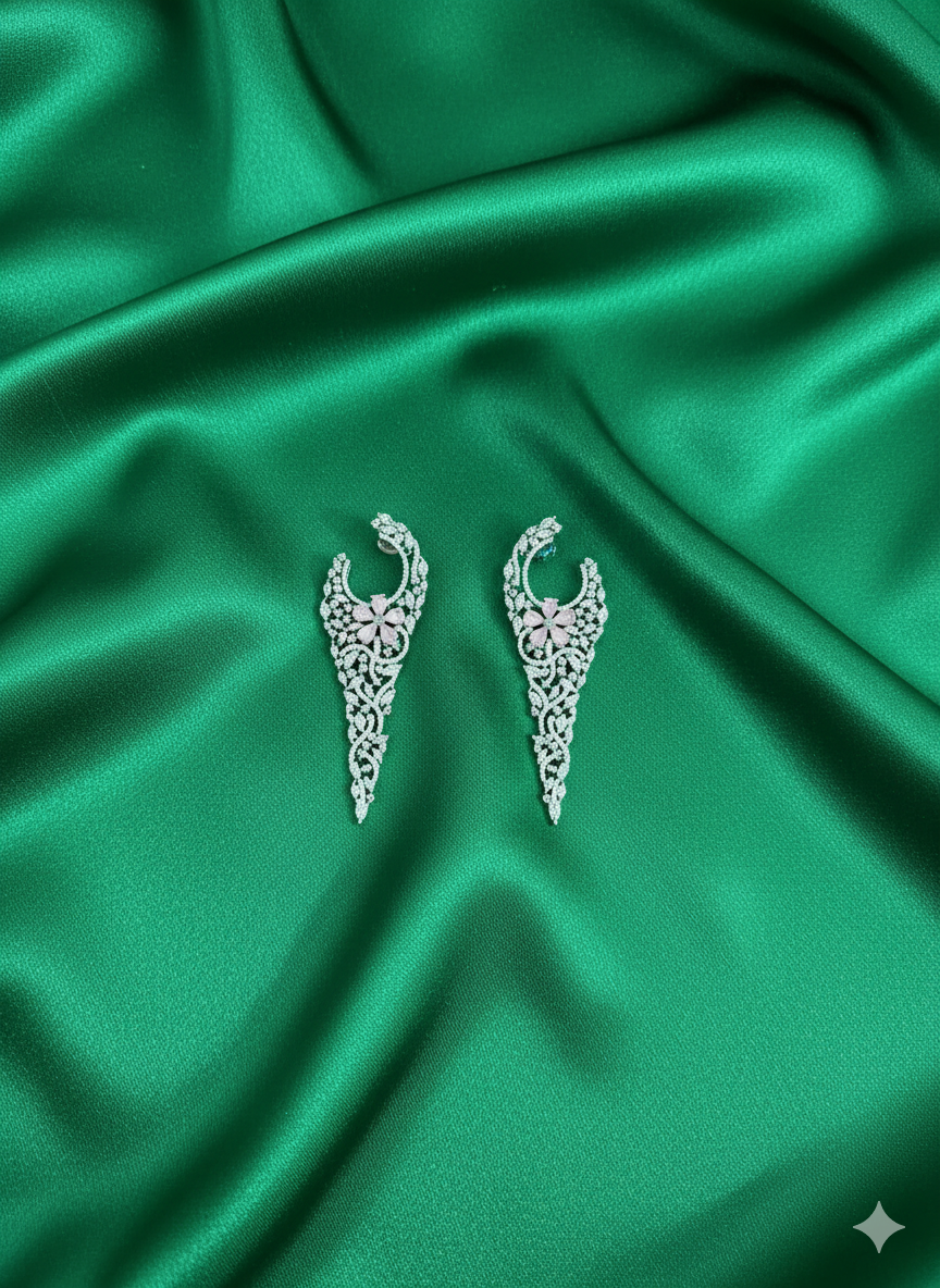 Elegant Floral Drop Earrings