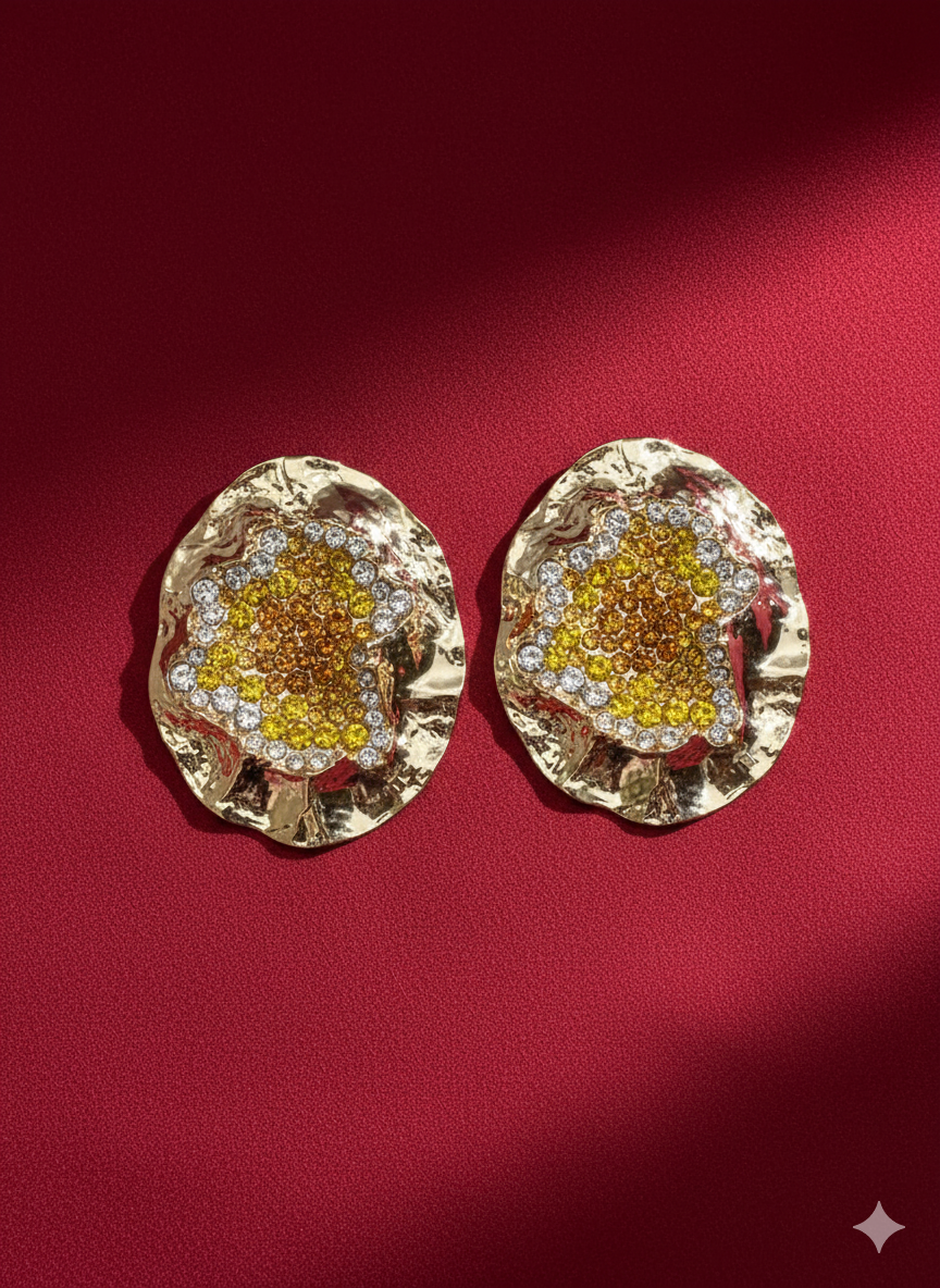 Goldmine Sparkling Statement Earrings