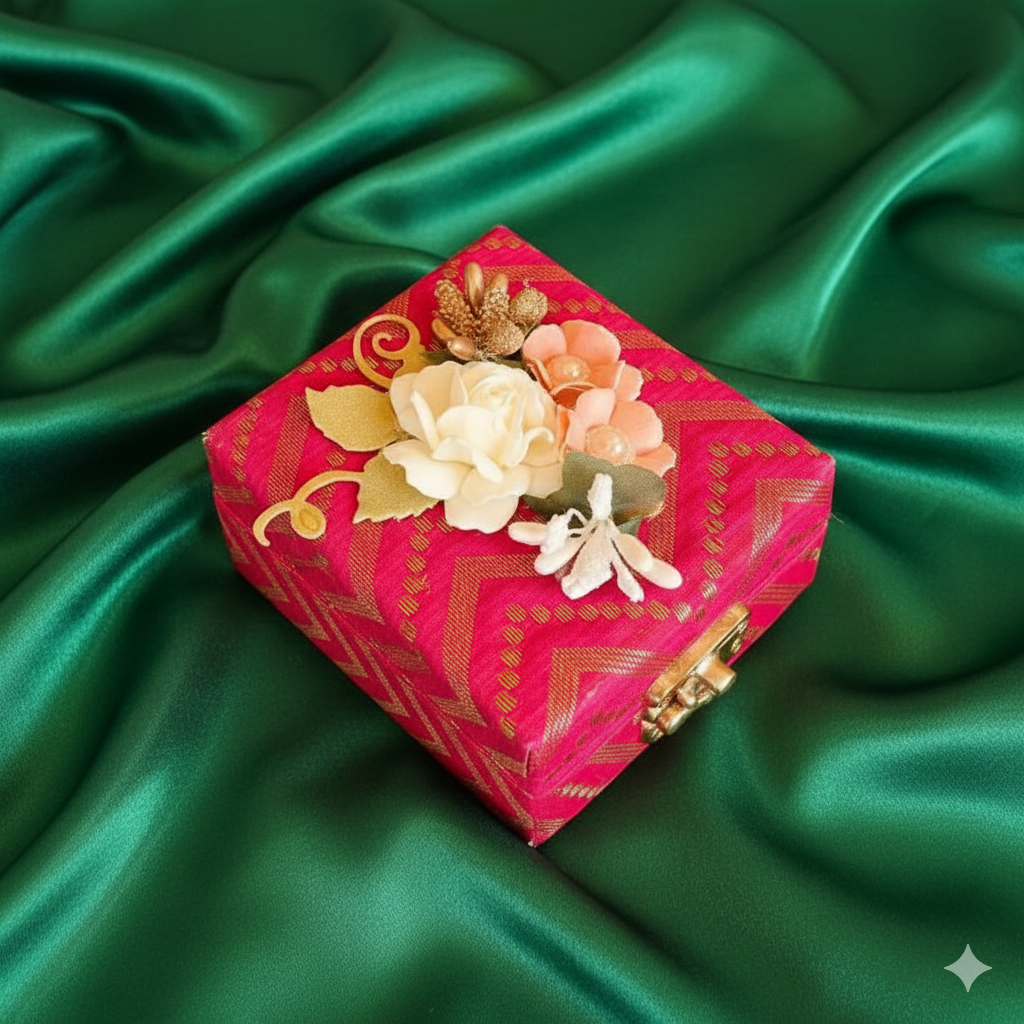 Pink Cloth Coin Box