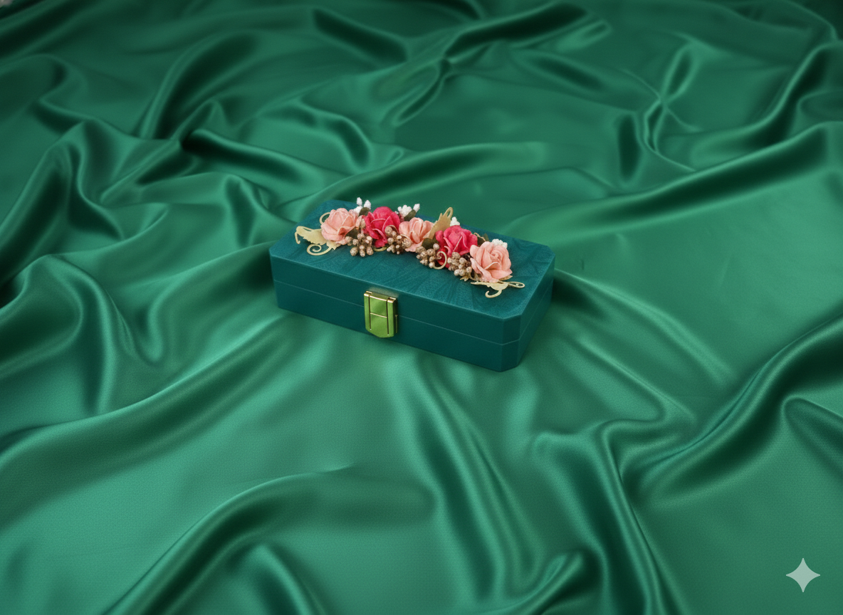Floral Resin Cash Box