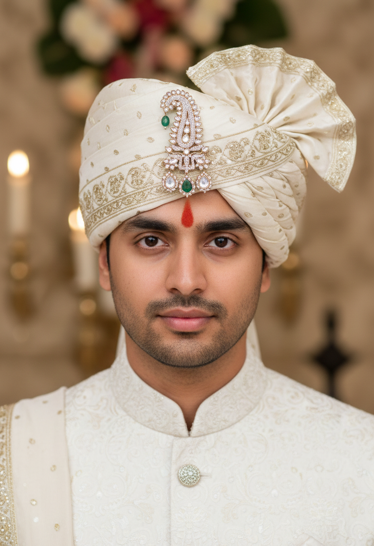Royal Emerald & Kundan Kalgi