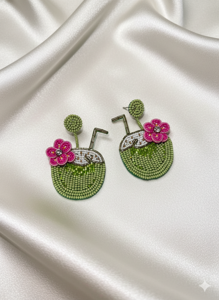 Coconut Beaded Earrings