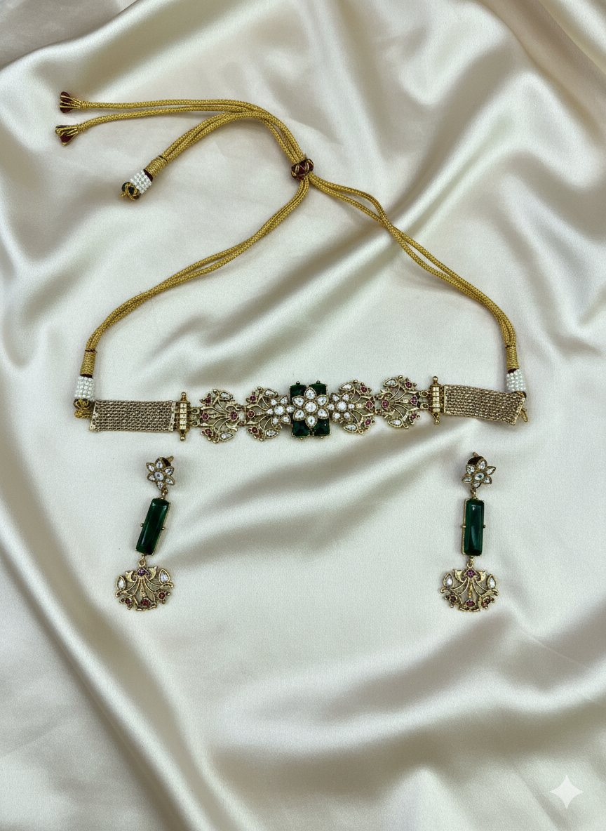 Kundan Floral Choker Set