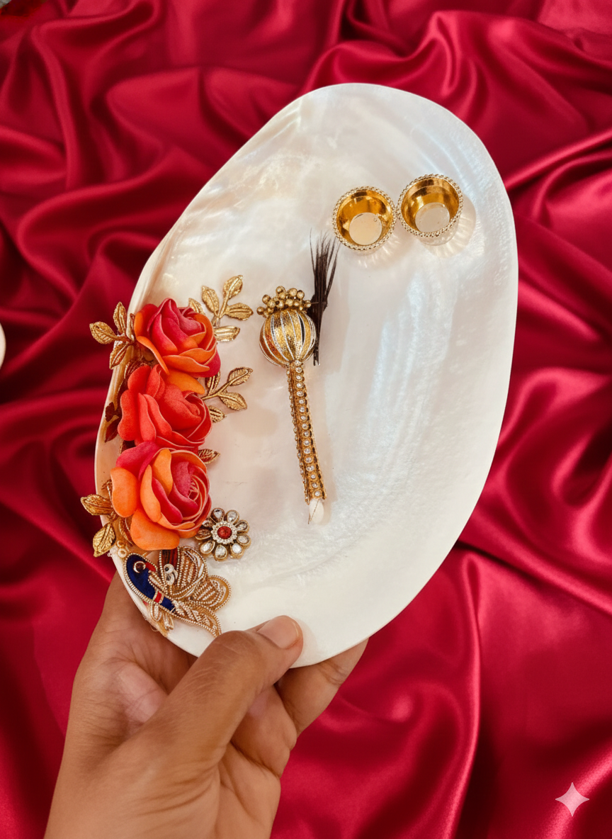Royal Floral Pearl Platter