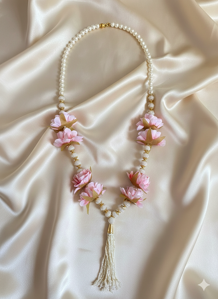 Pink Floral Swagat Mala (set of 10)