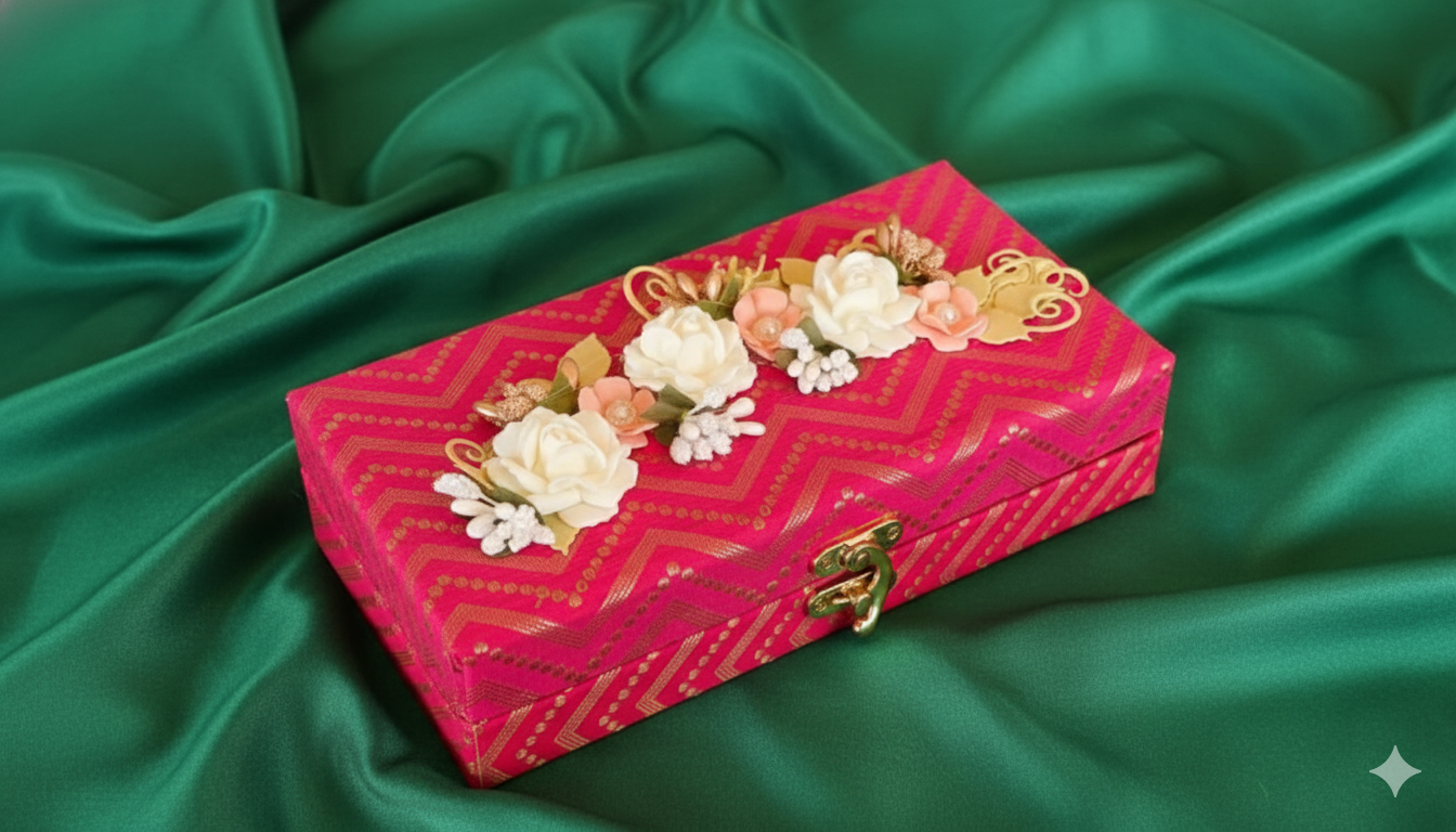Pink Cloth Cash Box