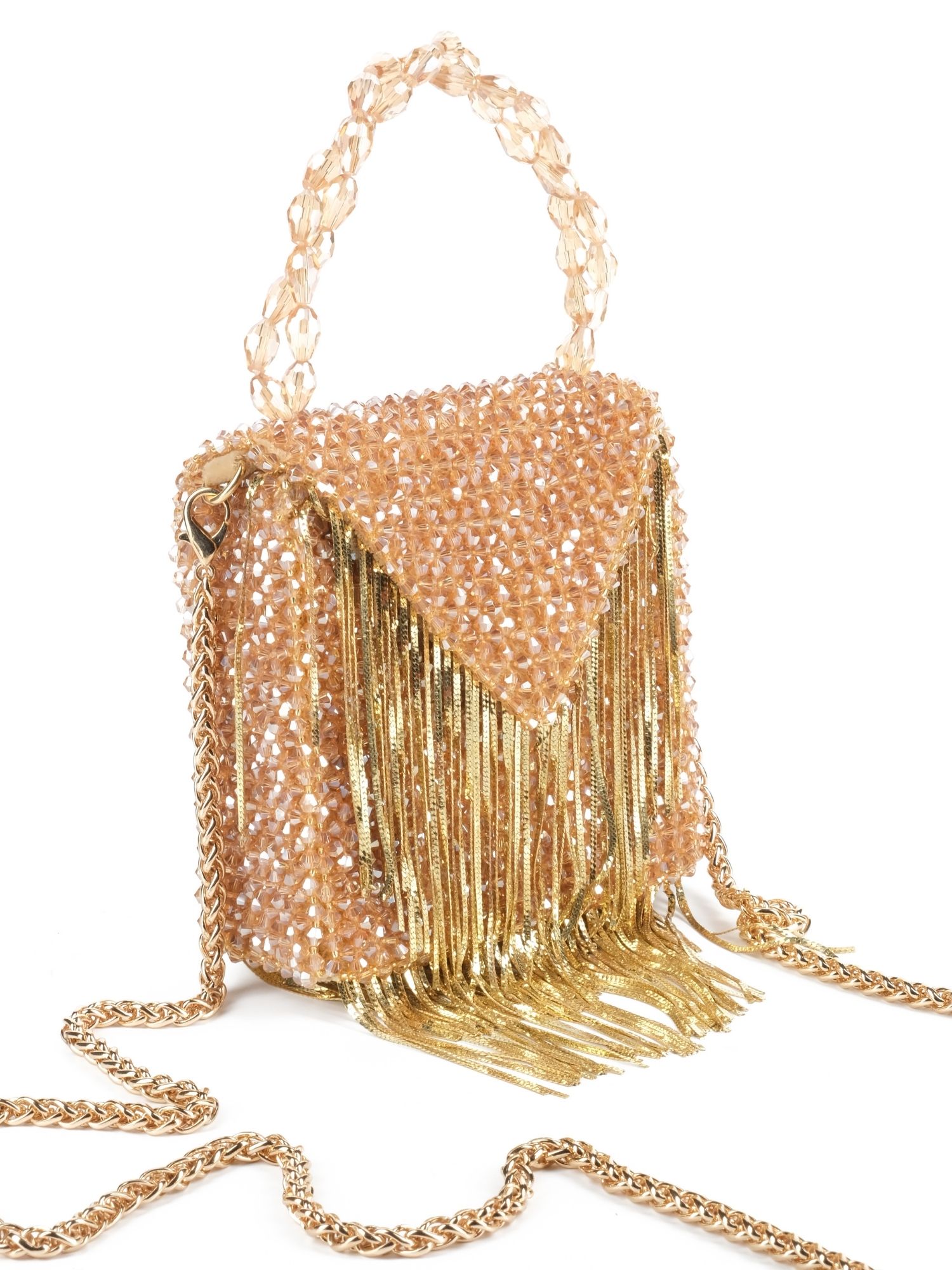 Natali Gold Embellished Mini Bag