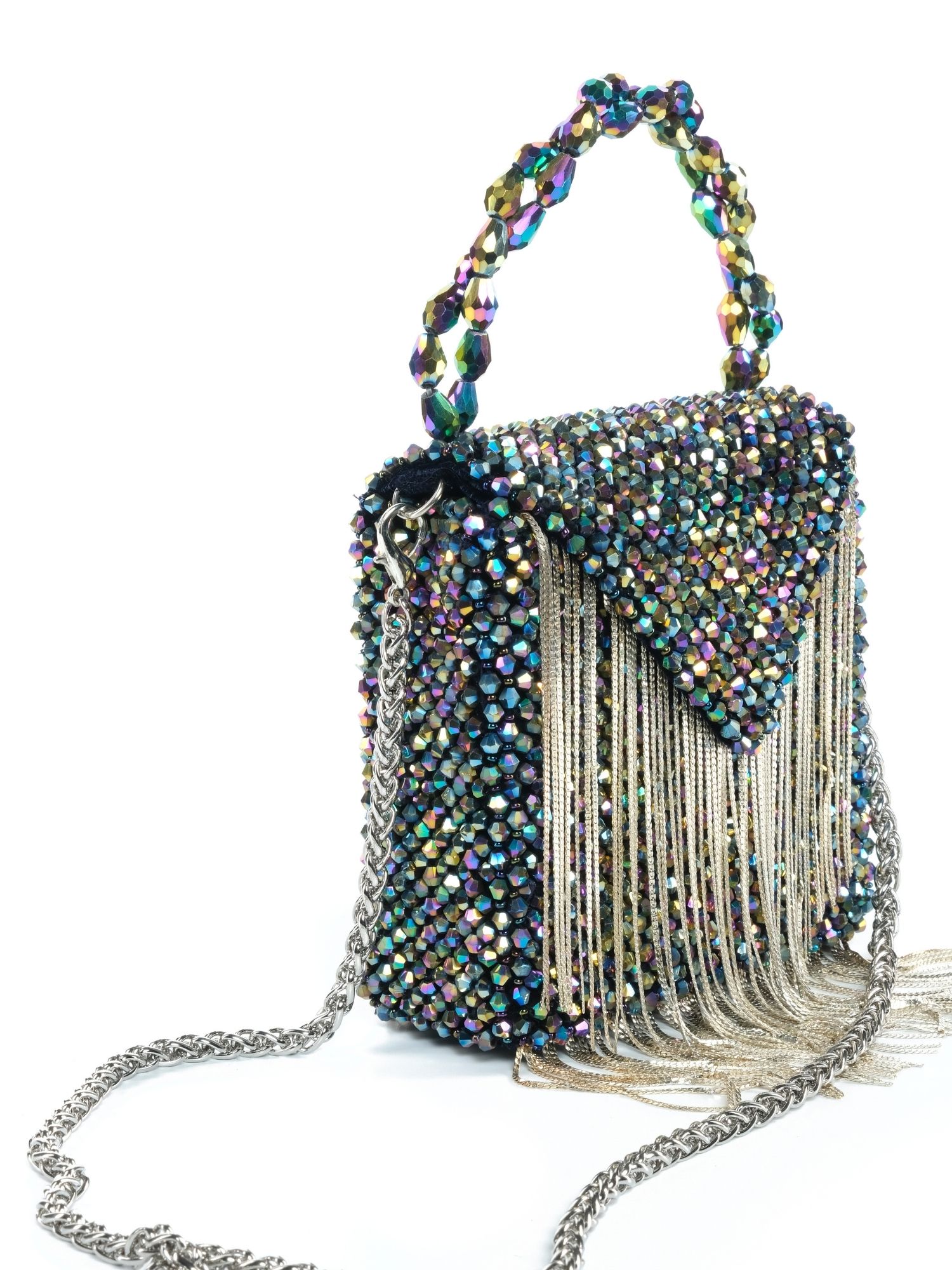 Metallic Embellished Mini Bag