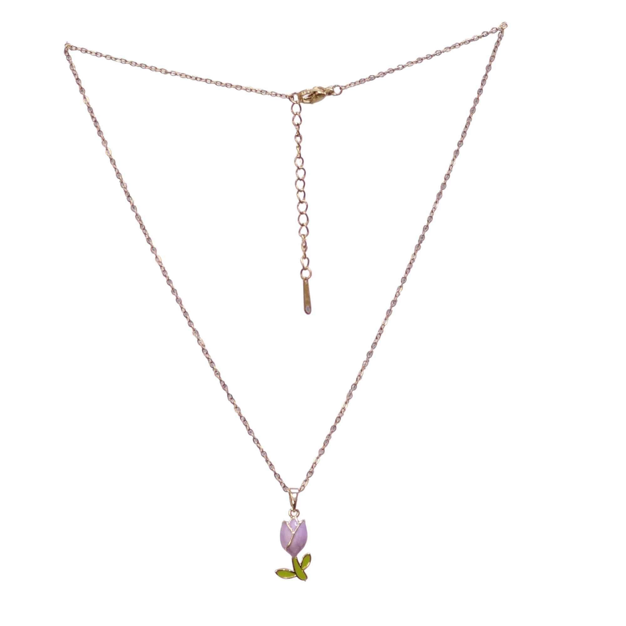 Elegant Purple Flower Pendant