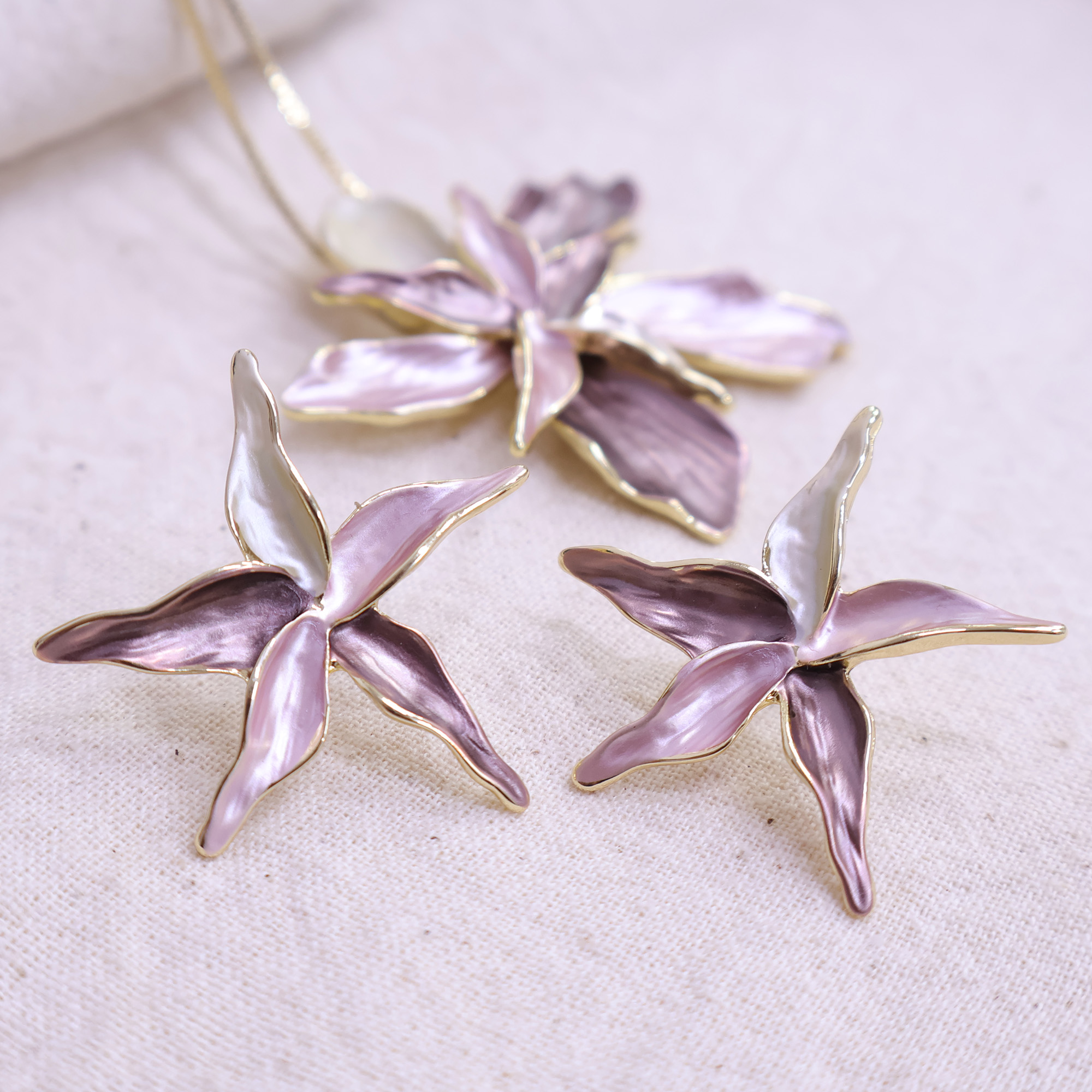 Floral Statement Necklace Set