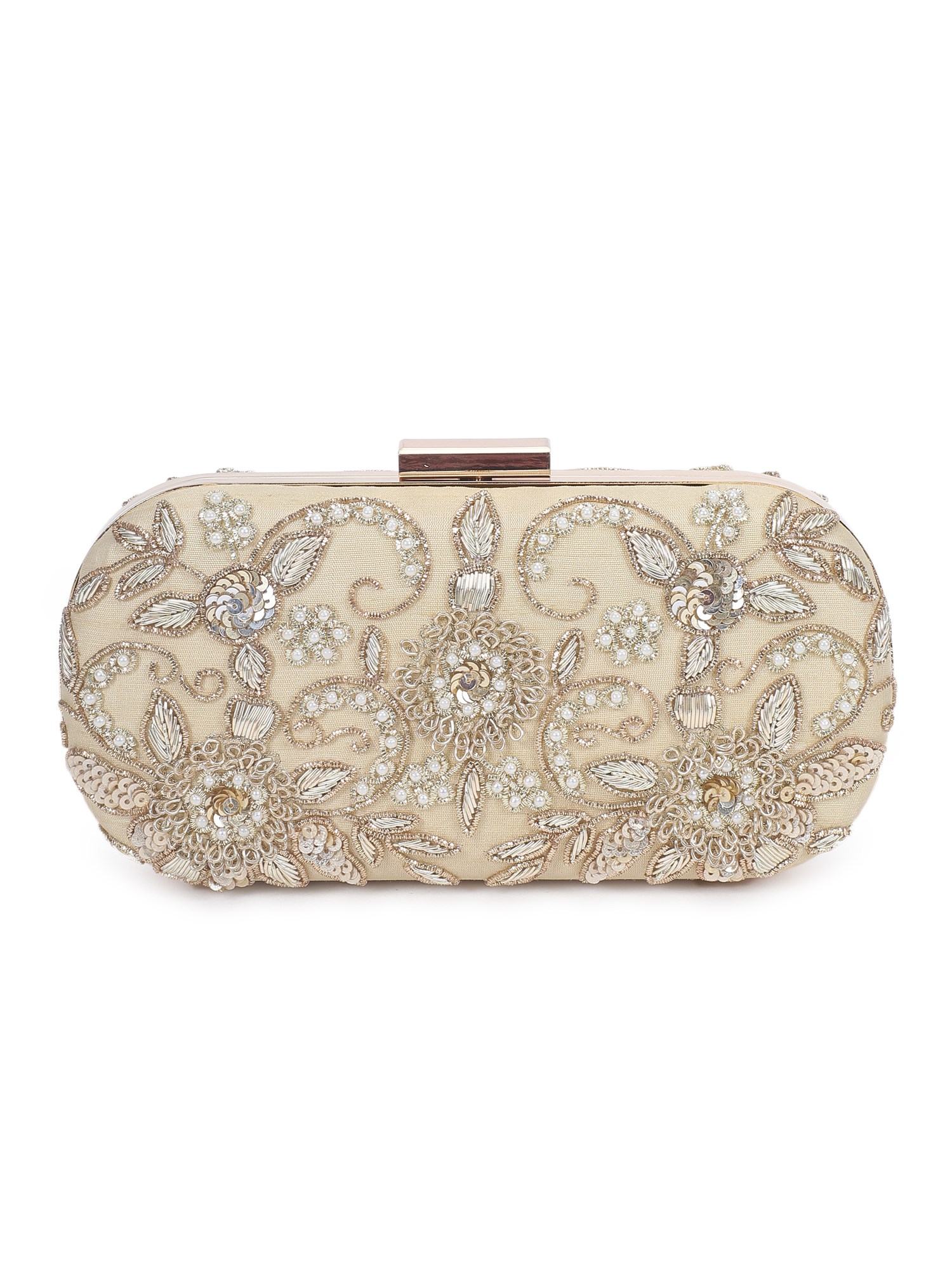 Thandai gold clutch
