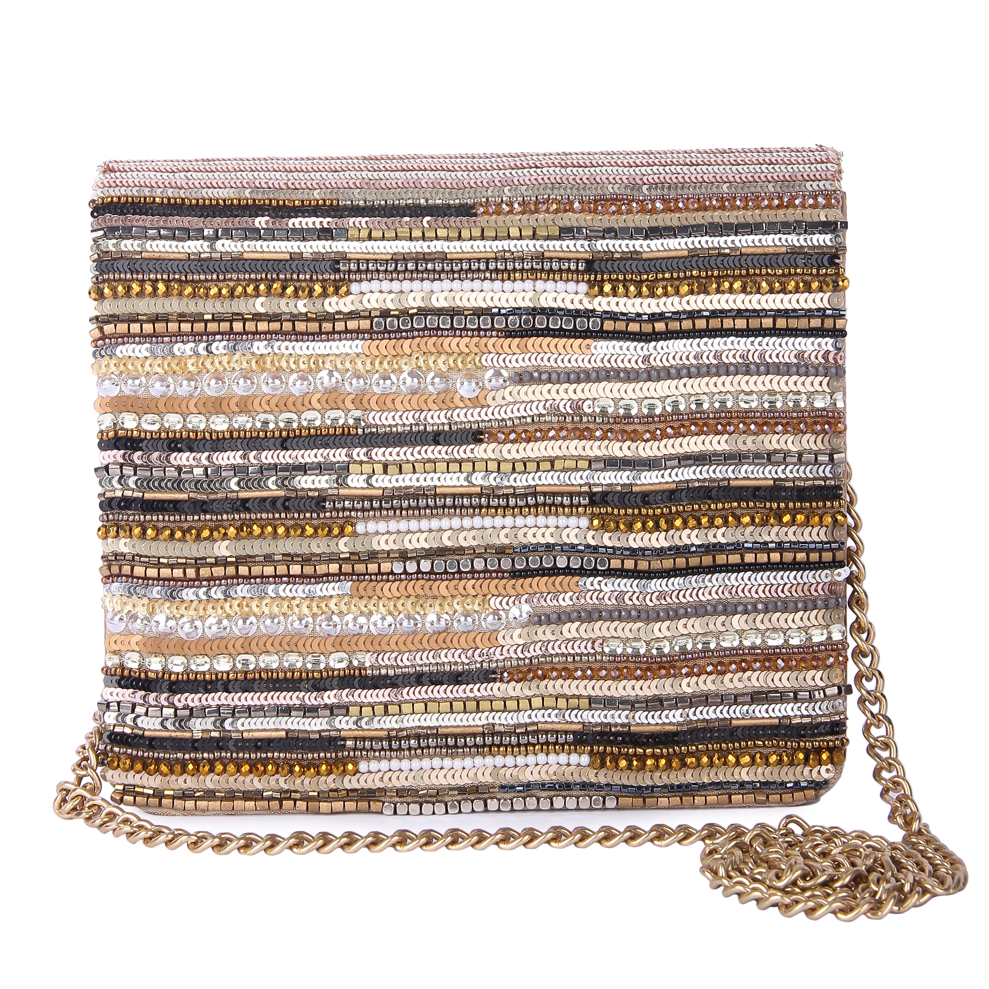 Bonita gold clutch