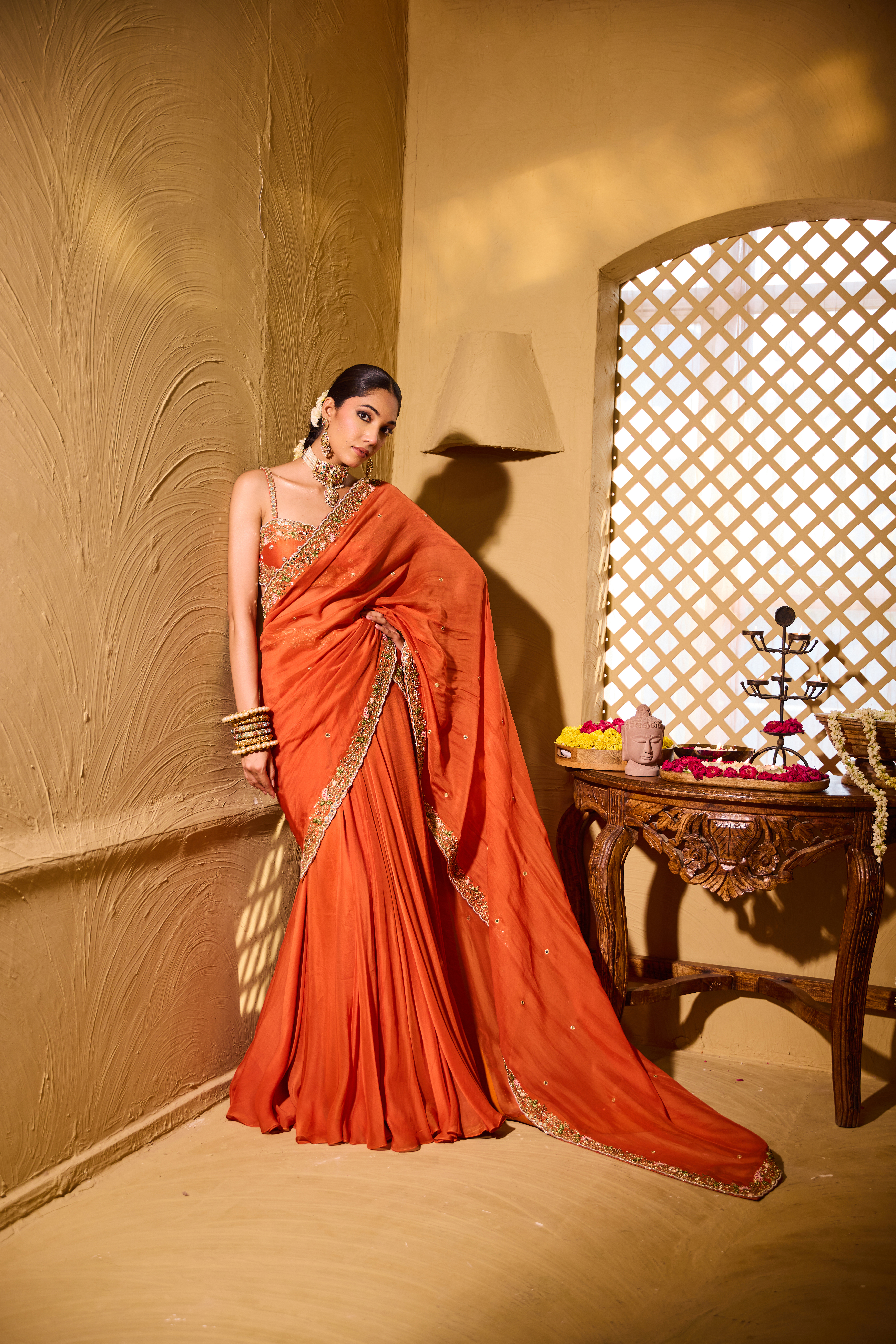 Chaand Set Lehenga Drape Saree