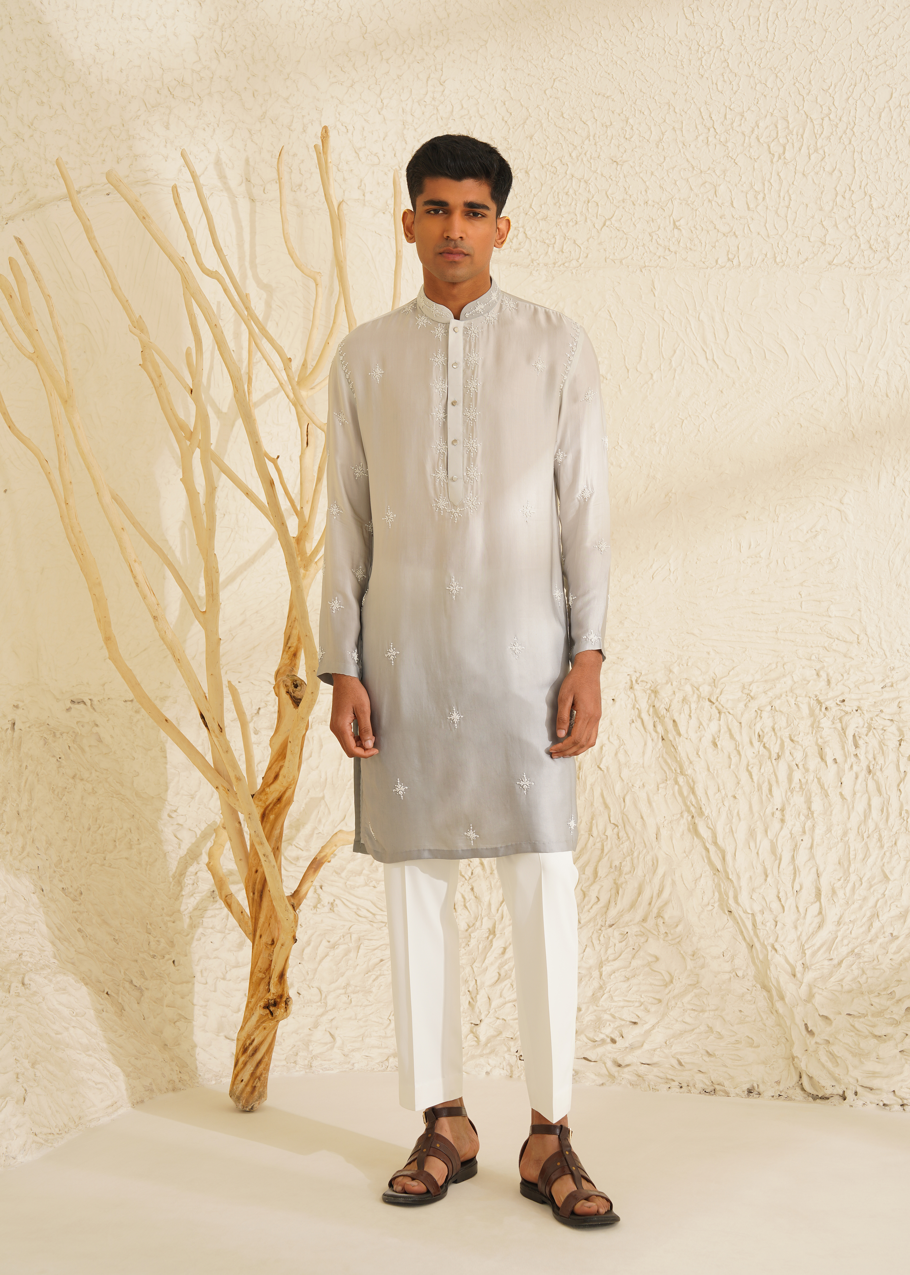 Ombre Grey Kurta Set