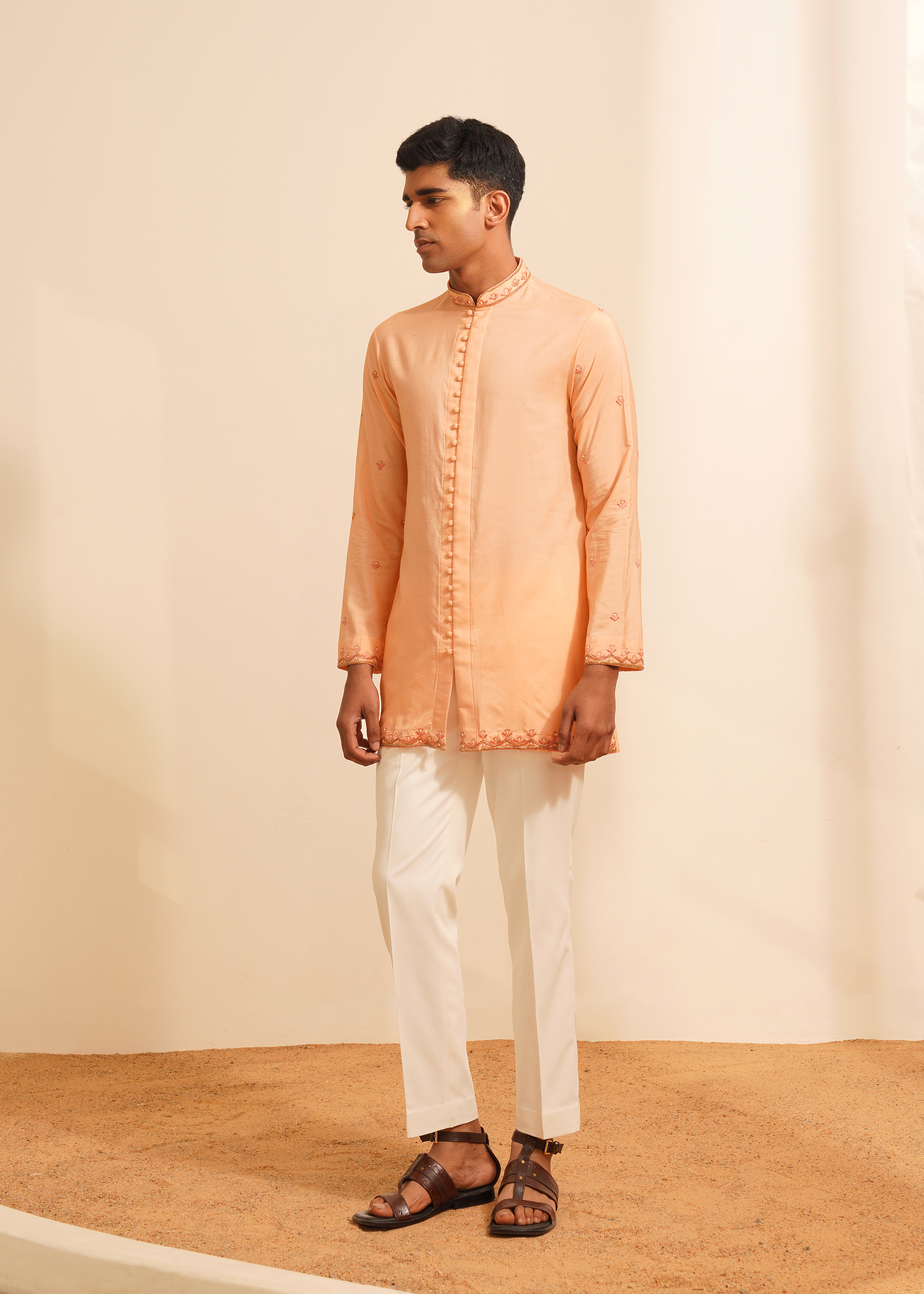 Peach Kurta Set