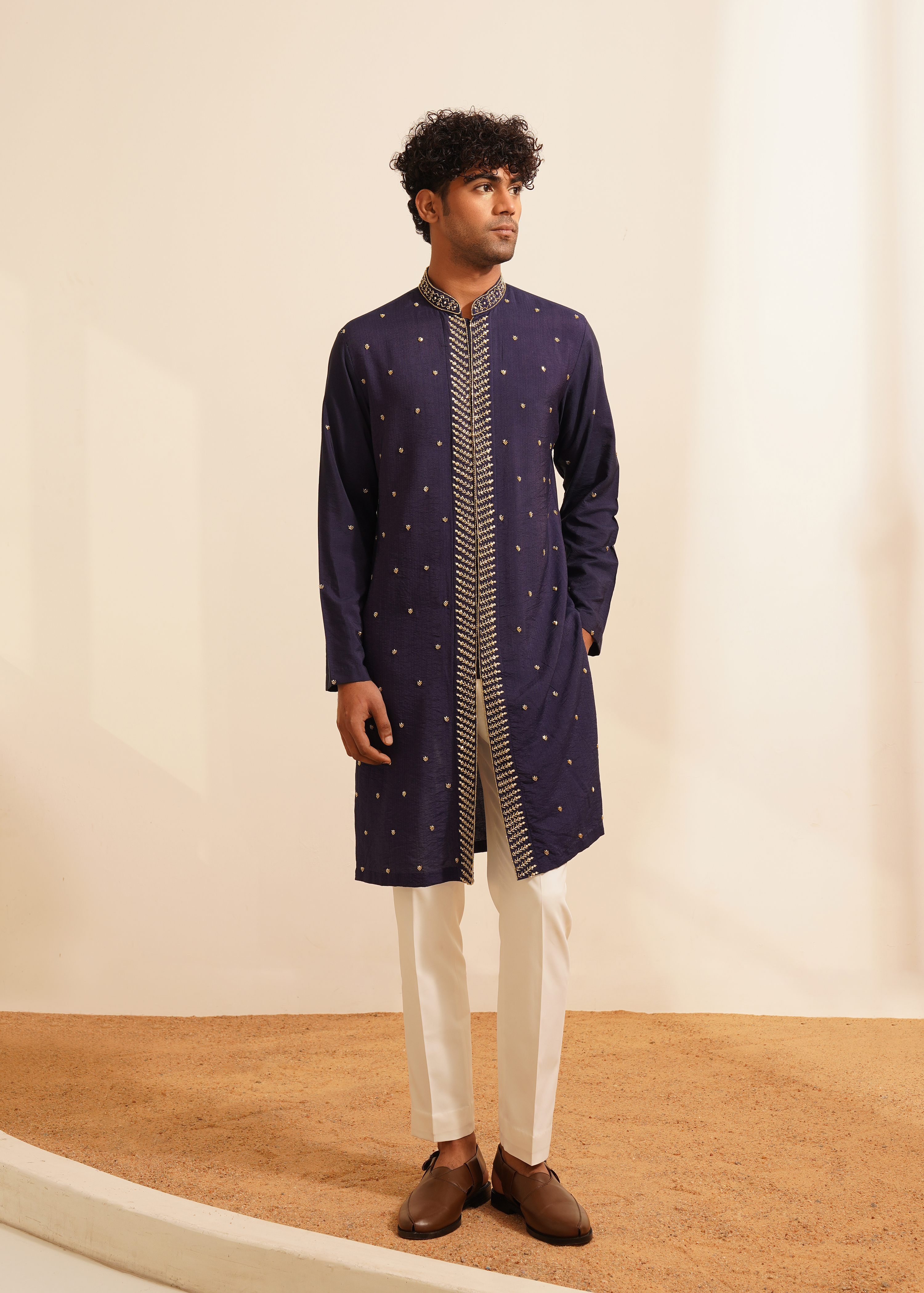 Navy Blue Kurta Set