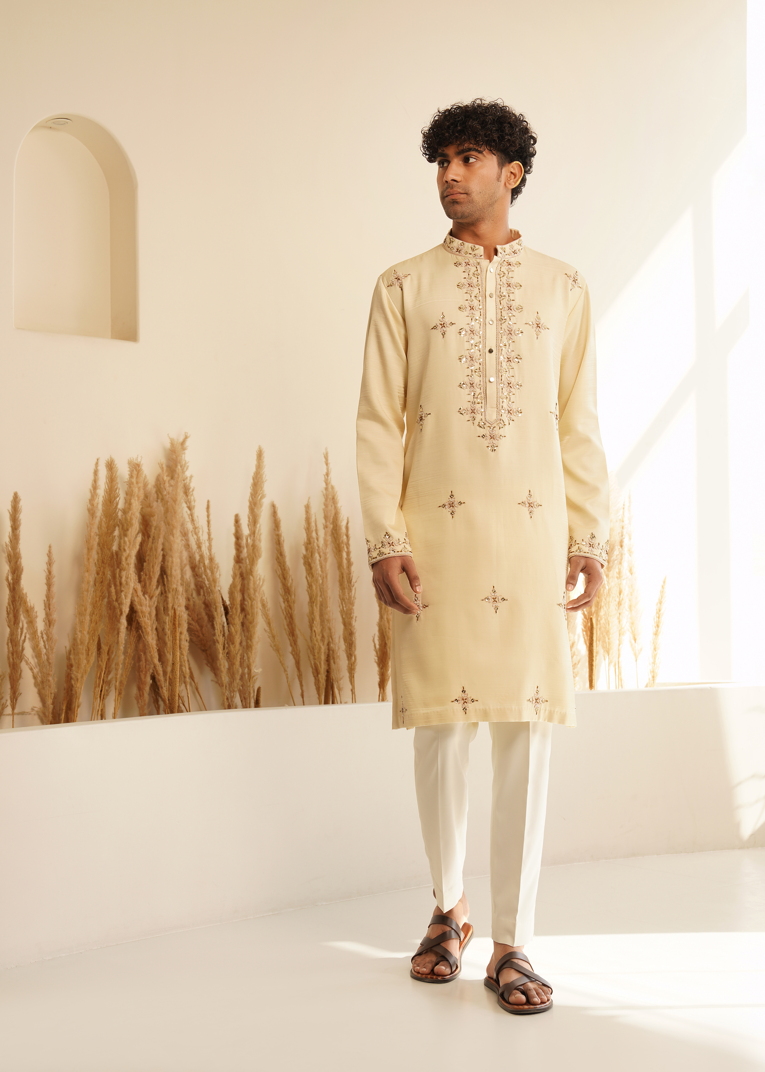 Milky White Kurta Set