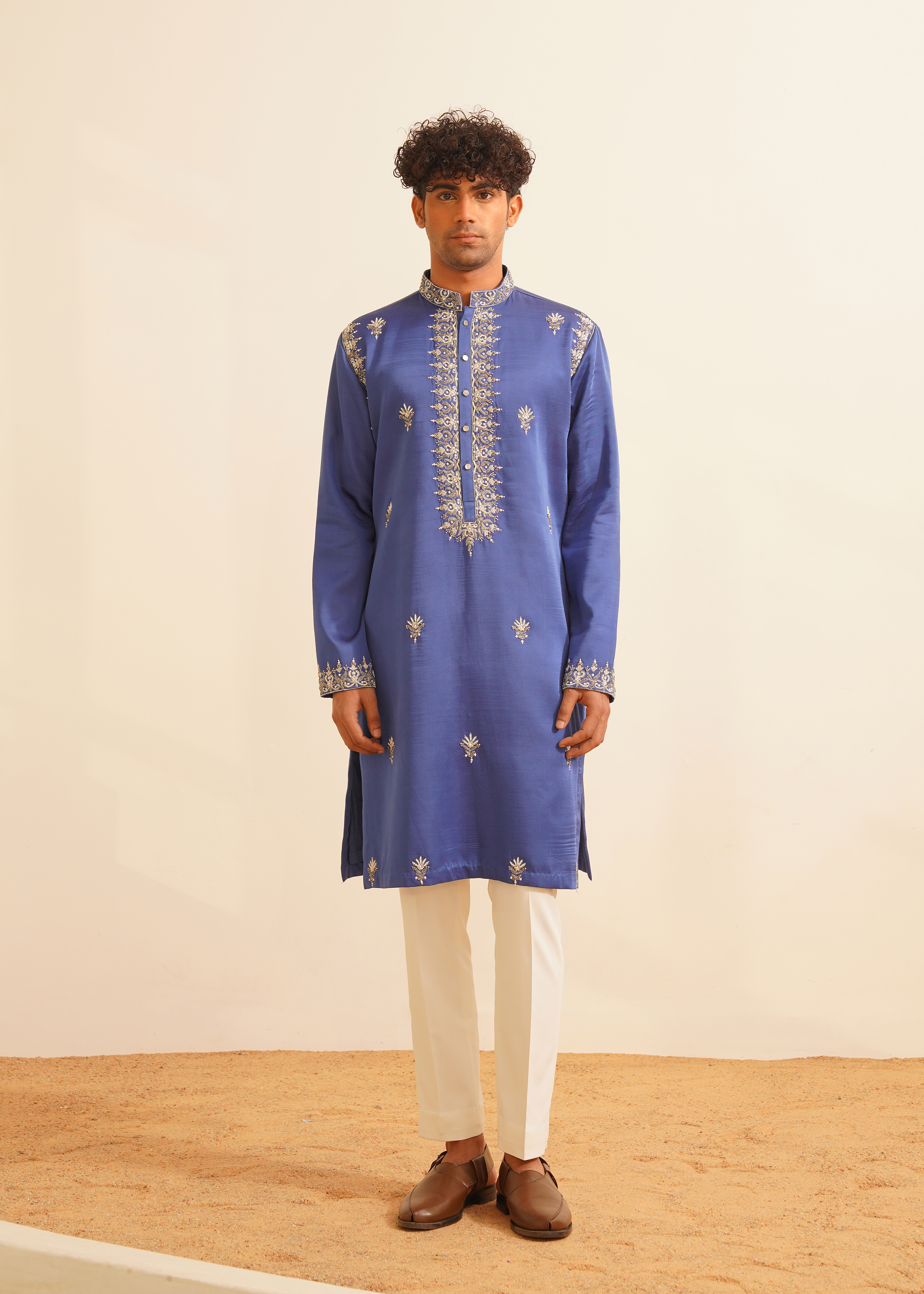 Electric Blue Kurta Set