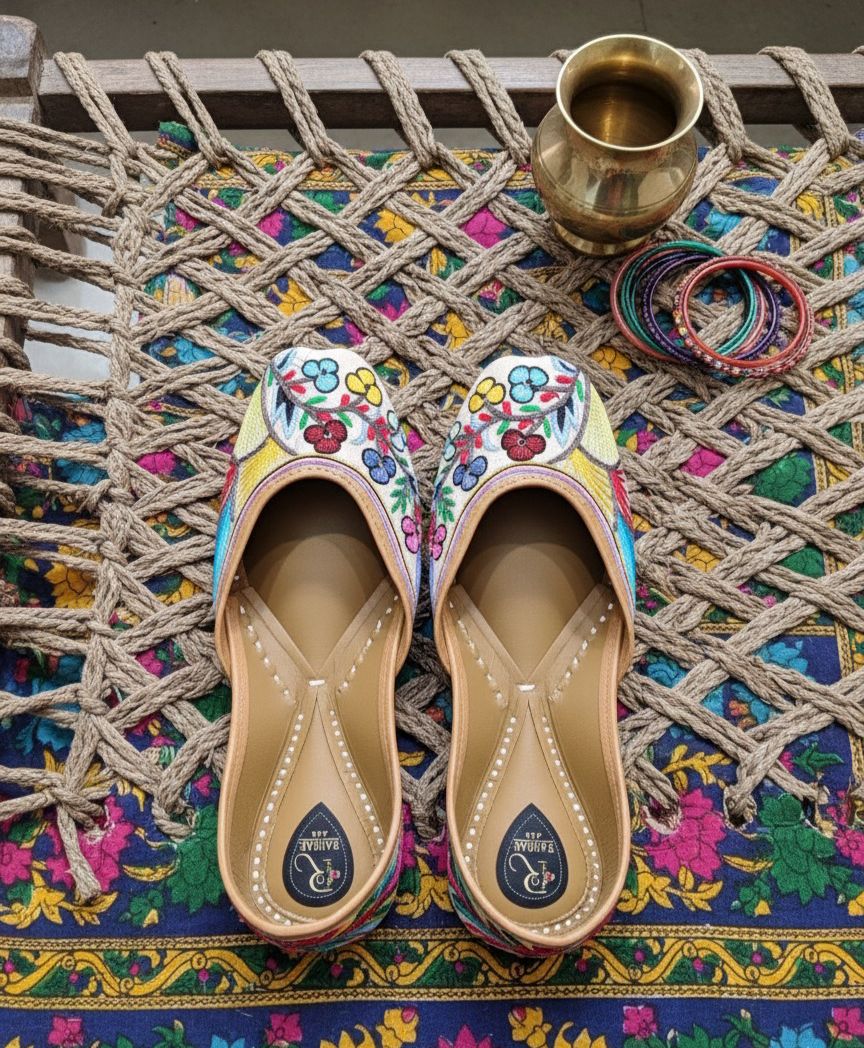 Rangrez Bloom Embroidered Jutti