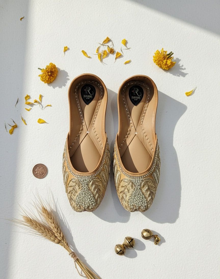 Golden Royal Zari Jutti