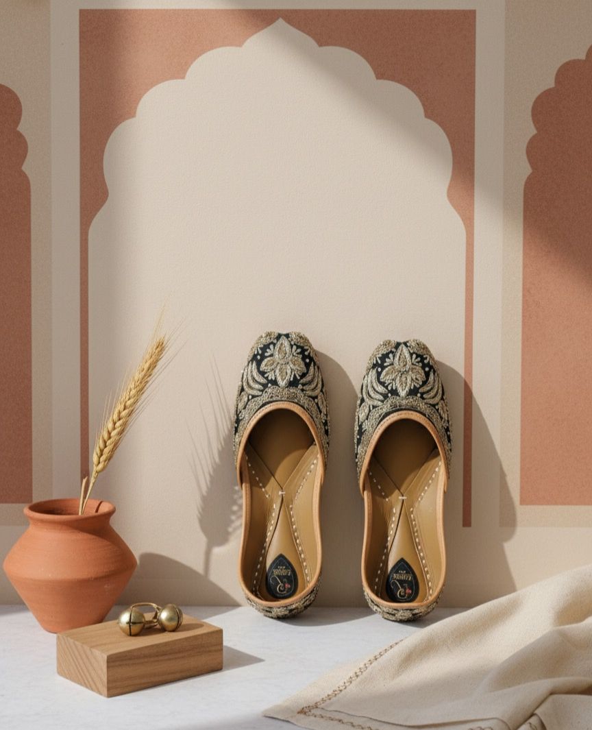 Noor-E-Kala Golden Jutti