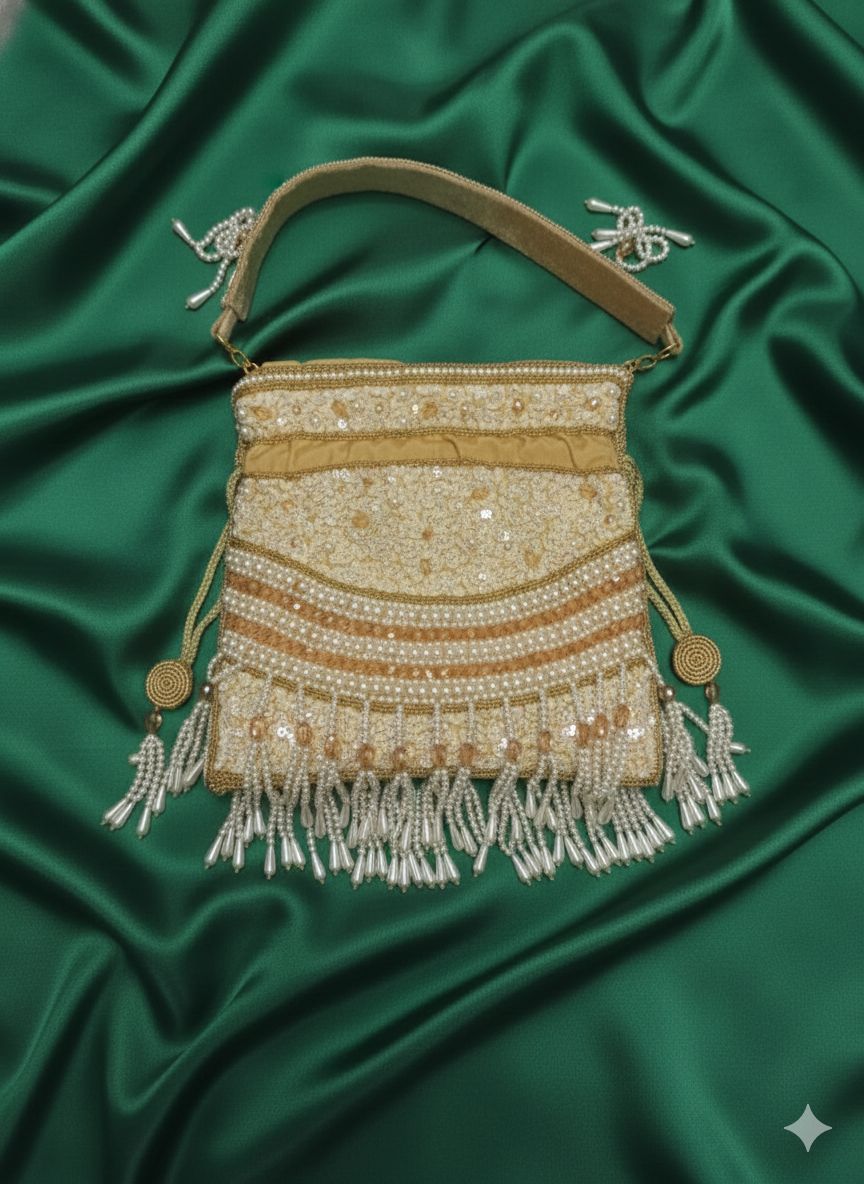 Pearl Embroidered Potli Bag