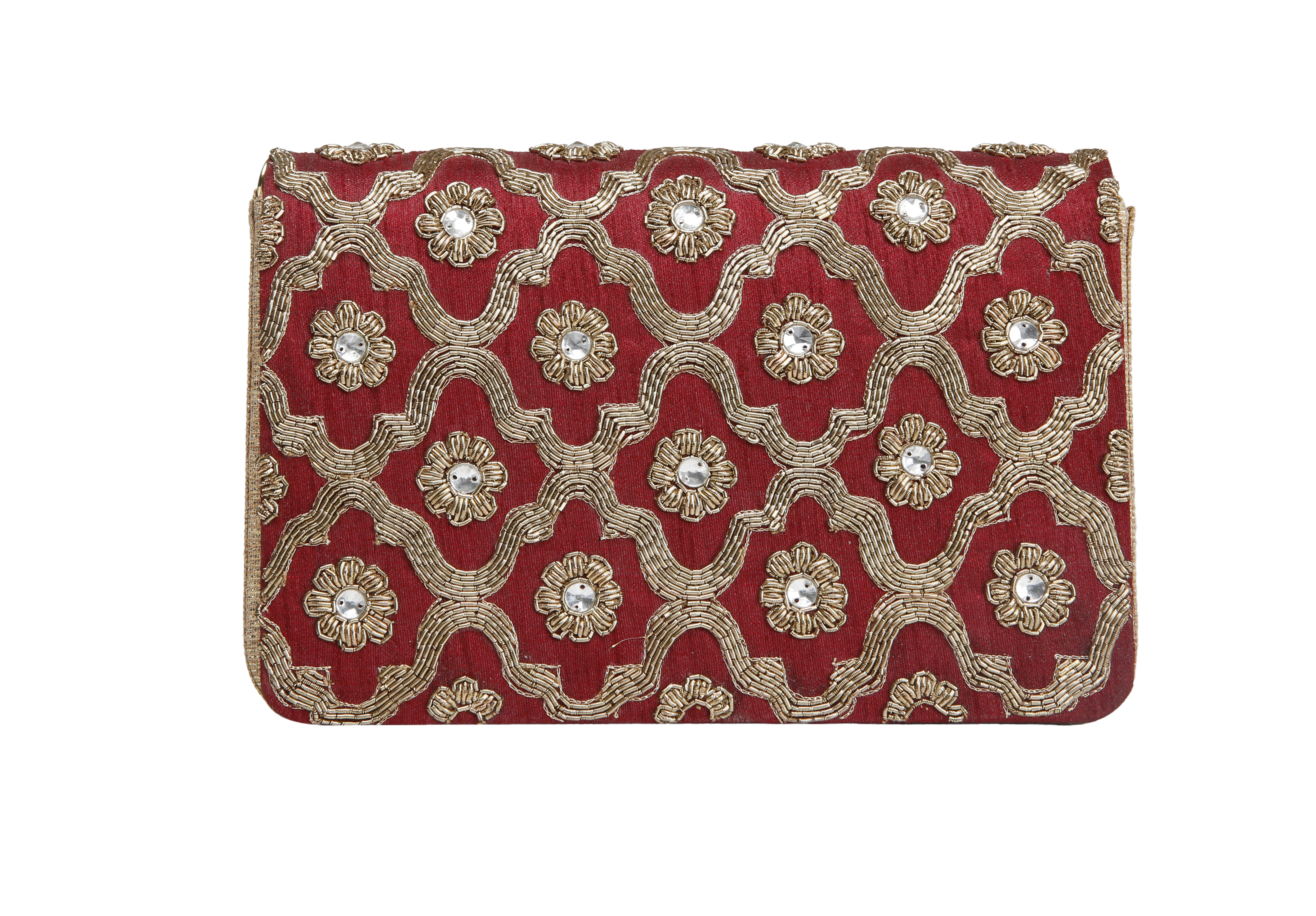 Maroon Jaal clutch