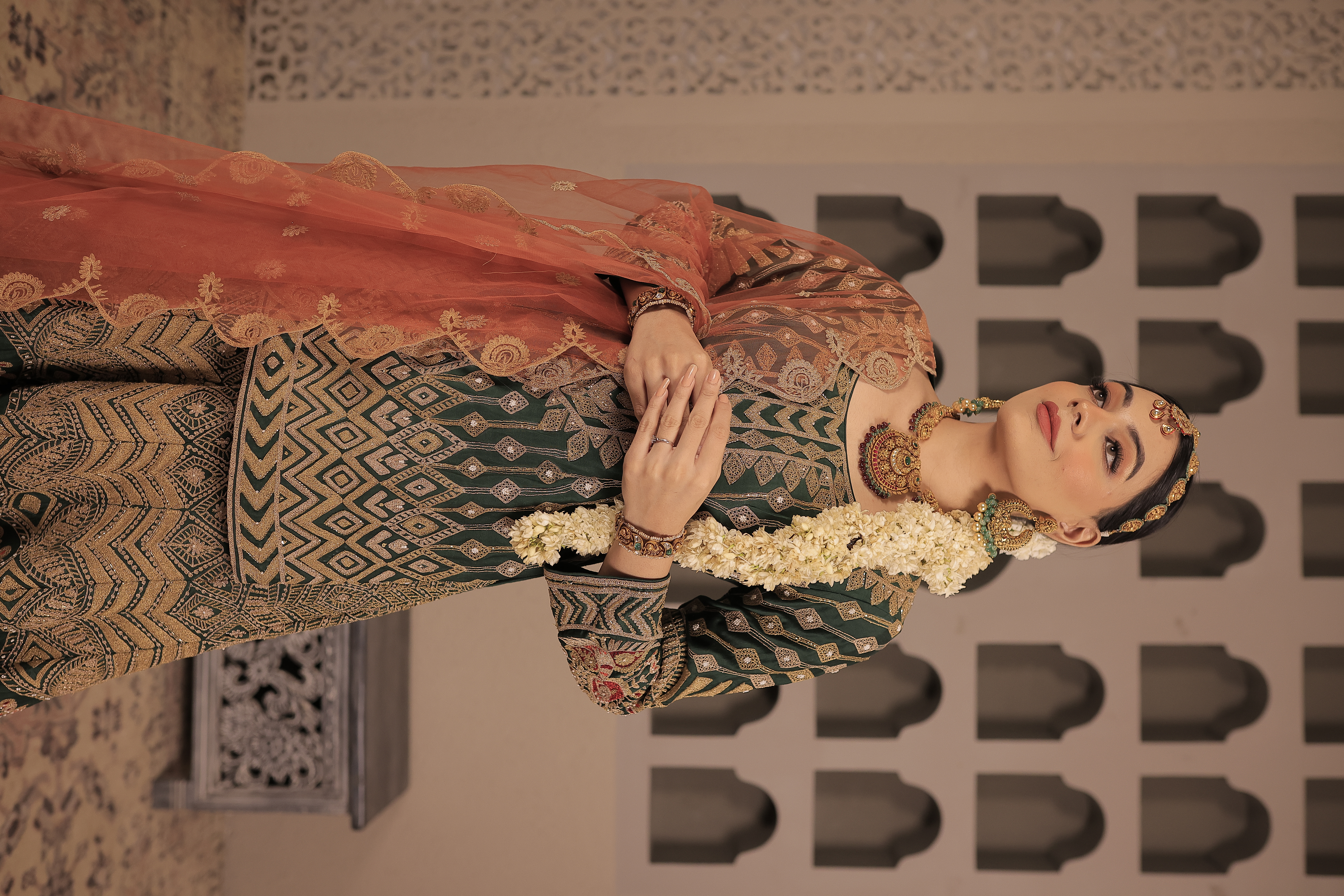 Maheen (Heavy Green Sharara)