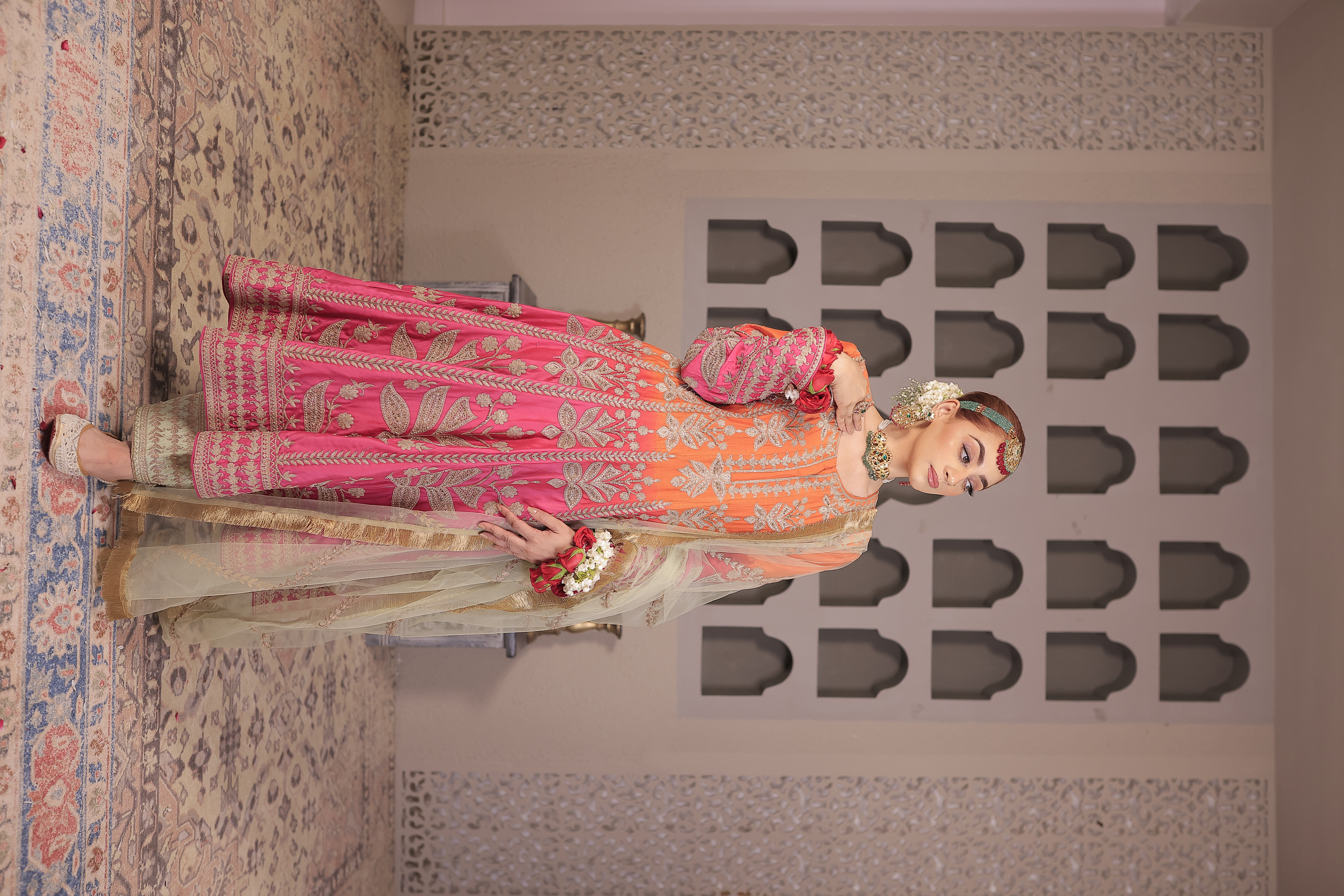 Baarika (Pink Orange Ombre Anarkali)
