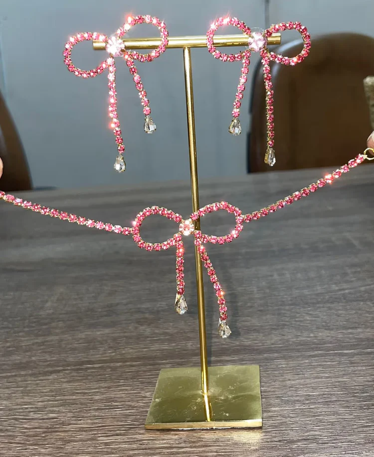 The Bow Pink Choker